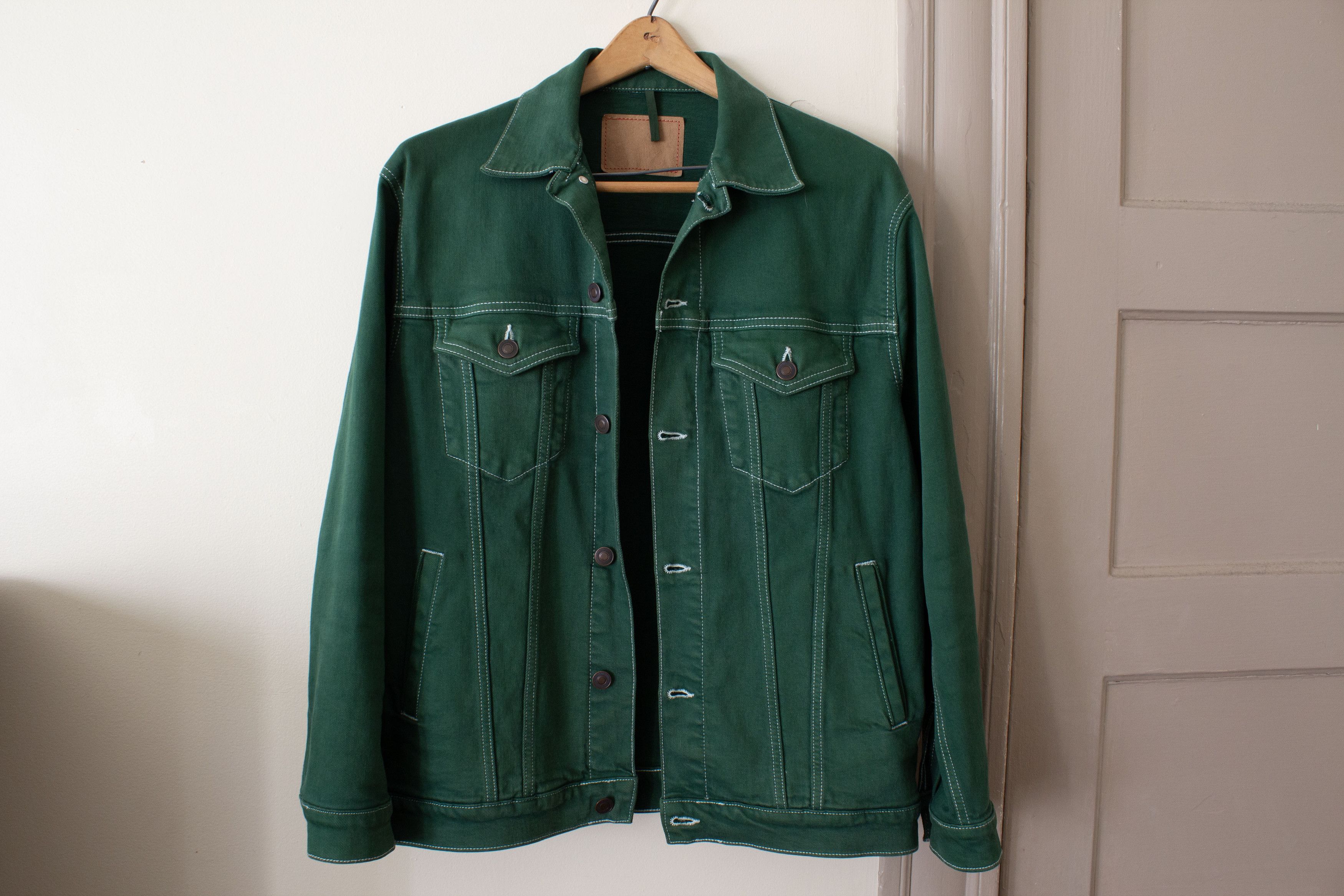JEANERICA JEANERICA JW005 Denim Jacket, Ivy League Green Size S / US 4 / IT 40 - 2 Thumbnail
