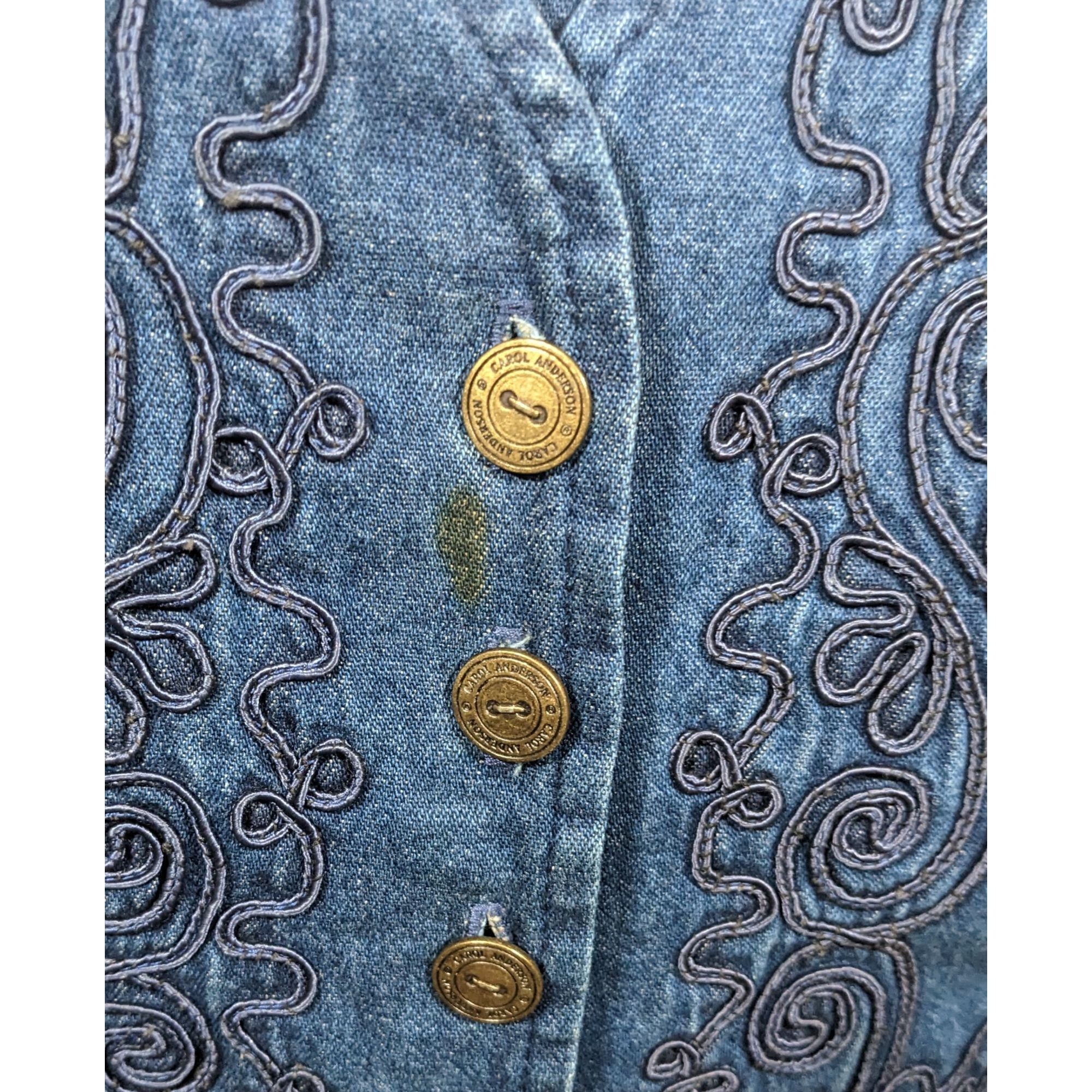 Other Vintage 90s Carol Anderson Denim Maxi Dress With Attached Ve Size XL / US 12-14 / IT 48-50 - 7 Thumbnail