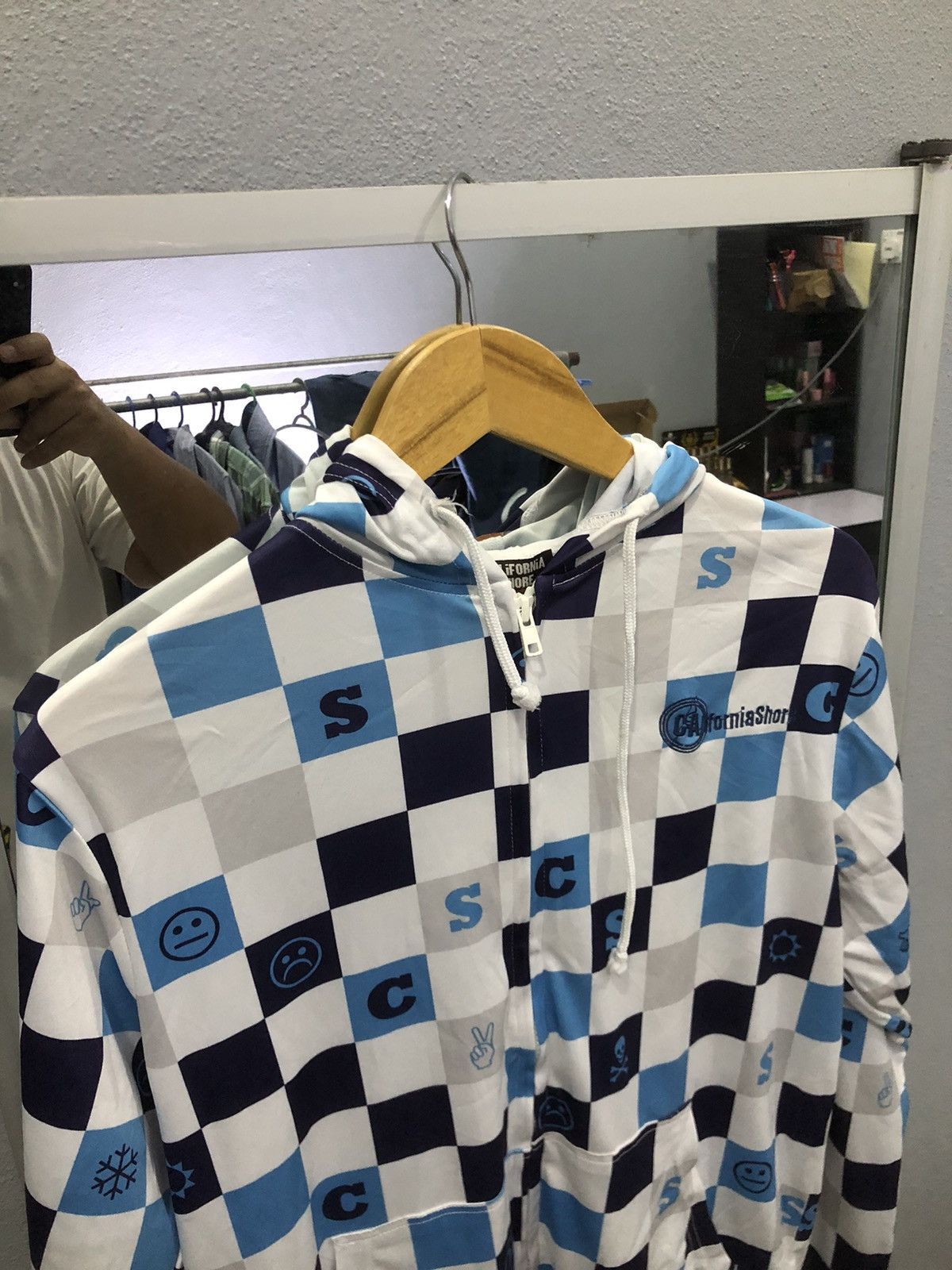 Other California Shore Checkered Surfing Pull-over Hoodie Size US S / EU 44-46 / 1 - 4 Thumbnail
