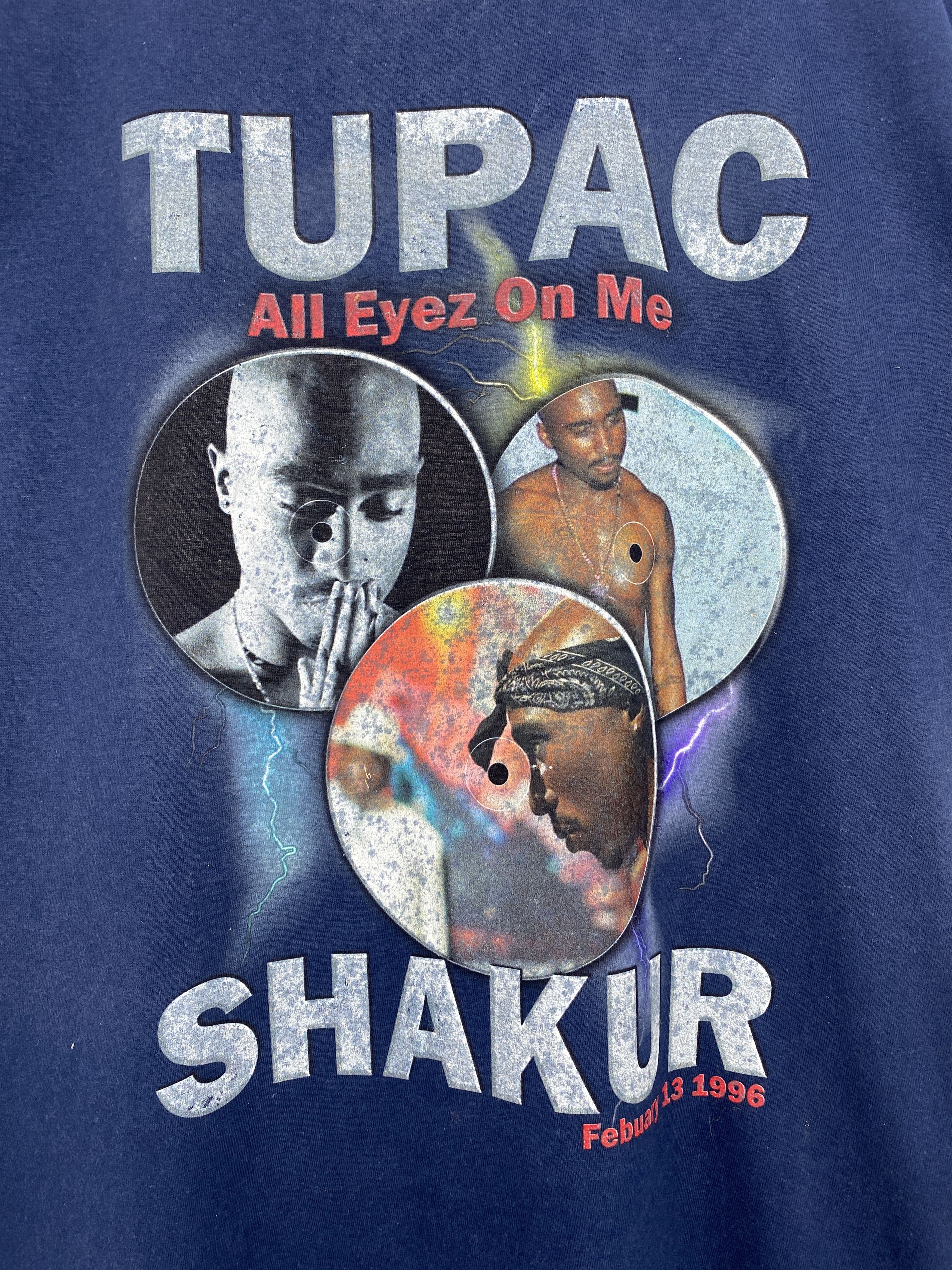 Rap Tees × Vintage Vintage 90s Tupac Shakur All Eyez On Me Rap Tee TA0641 Size US L / EU 52-54 / 3 - 9 Thumbnail