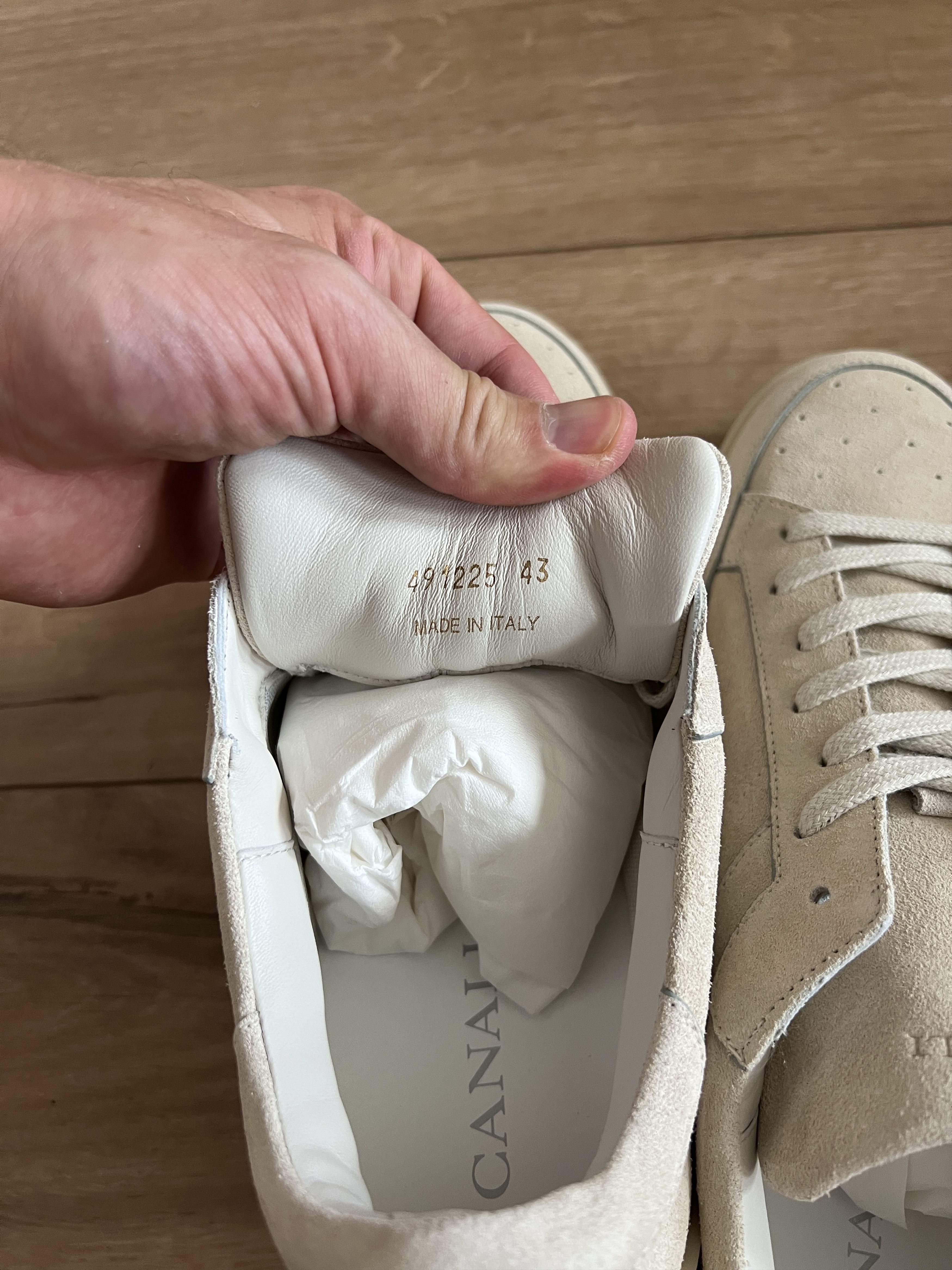 Canali NWT Canali Ivory Suede Designer Sneakers Ribbed Sole Size US 10 / EU 43 - 6 Thumbnail