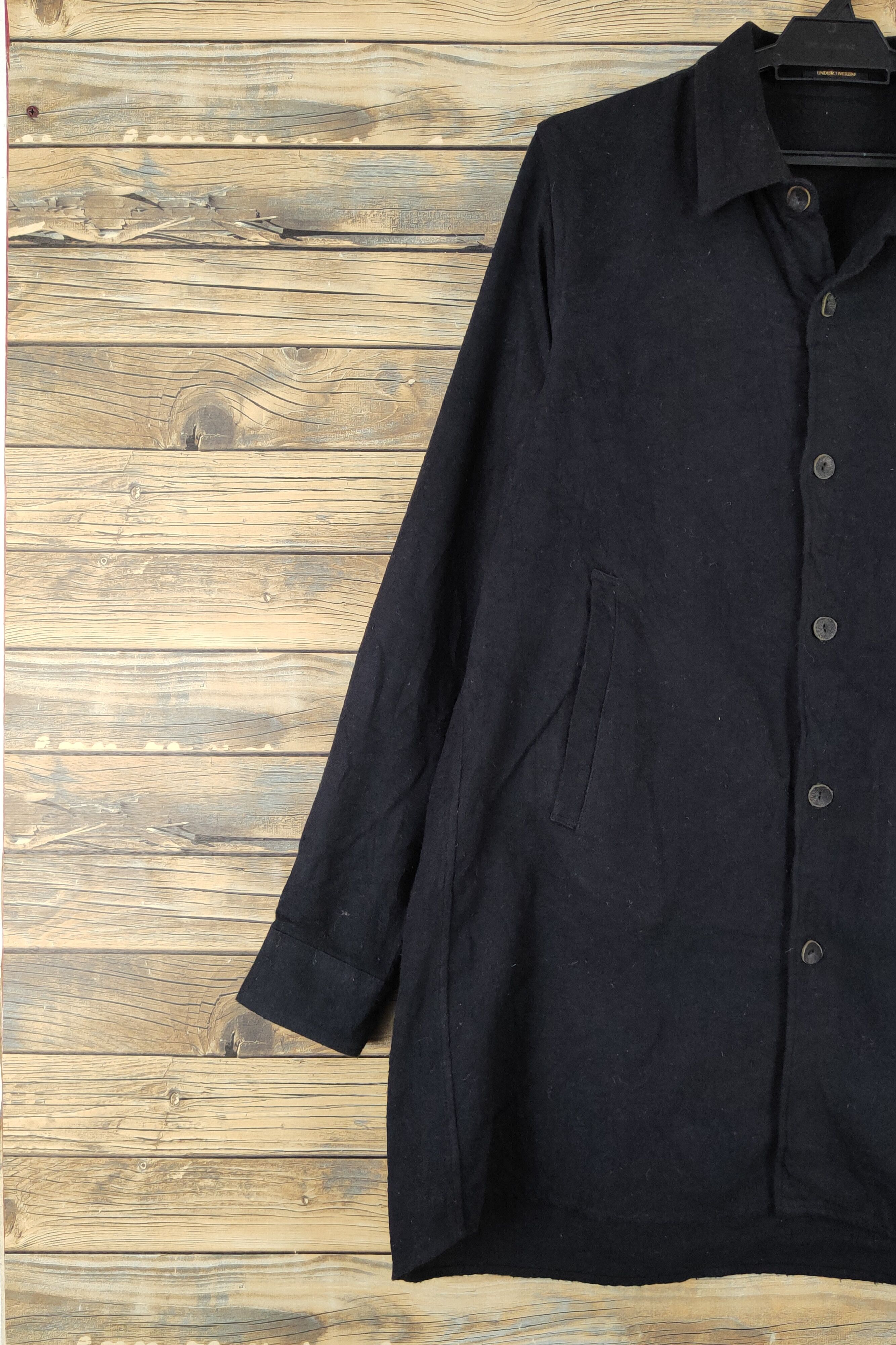 Japanese Brand × Undercover × Vintage Undercoverism Black Long Sleeve Button Up Shirts Size L / US 10 / IT 46 - 3 Thumbnail