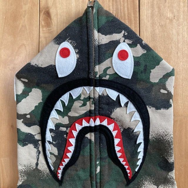 Bape BAPE MAP CAMO Shark Full Zip Hoodie a bathing ape Size US L / EU 52-54 / 3 - 3 Thumbnail