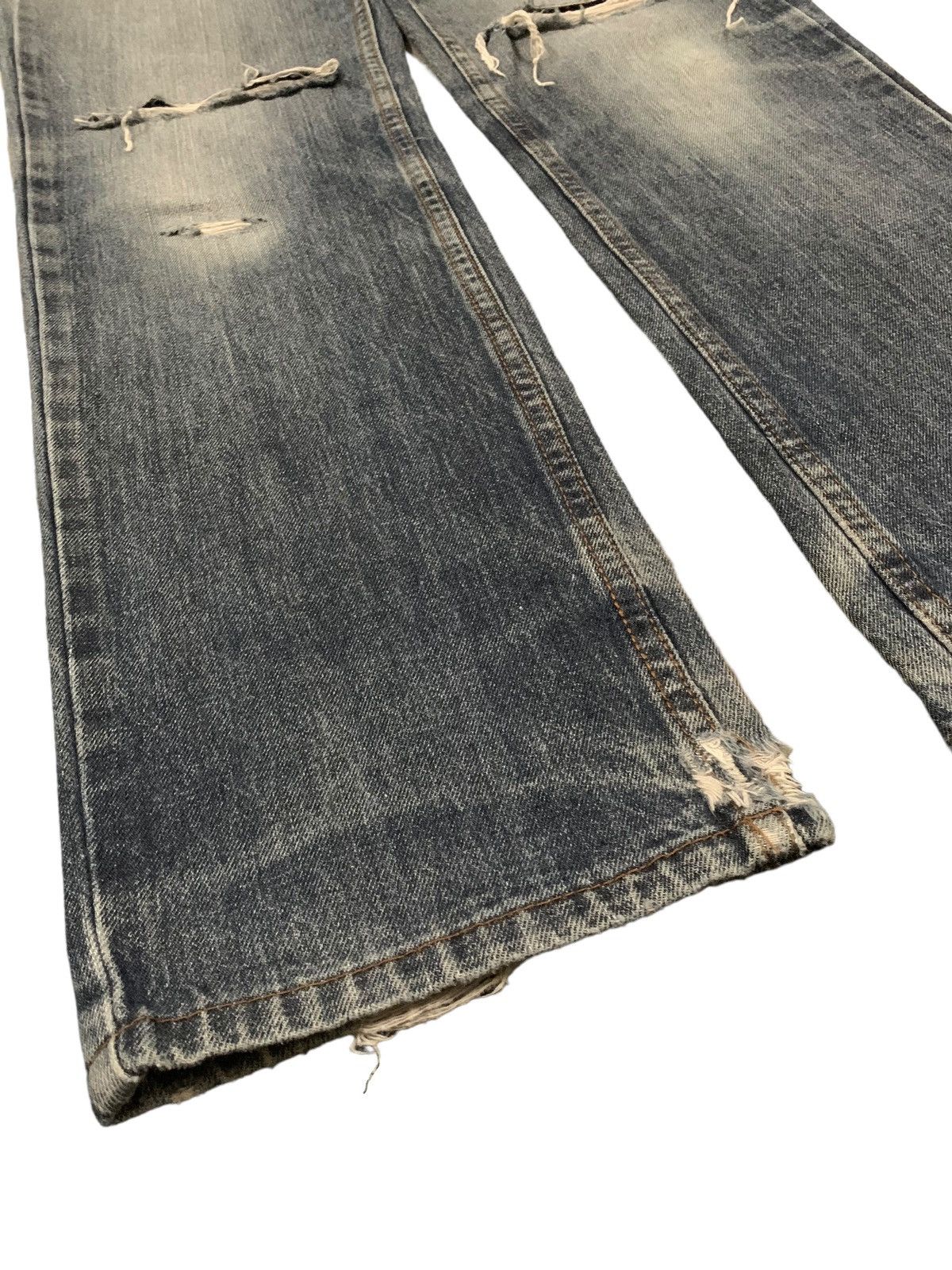 KURO Vintage Kuroto Faded Wash Distressed Grunge Jeans Size US 32 / EU 48 - 10 Thumbnail