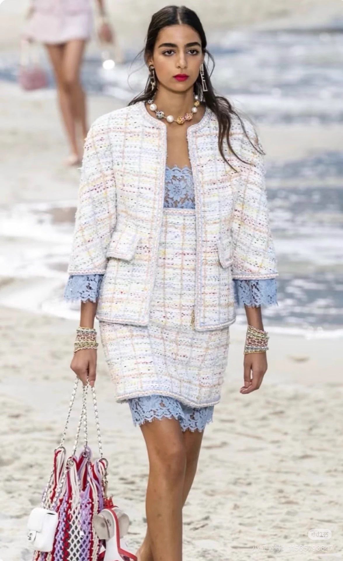 Chanel Chanel Beach Lace Tweed Jacket FR36 Removable Cuffs Size XS / US 0-2 / IT 36-38 - 9 Thumbnail