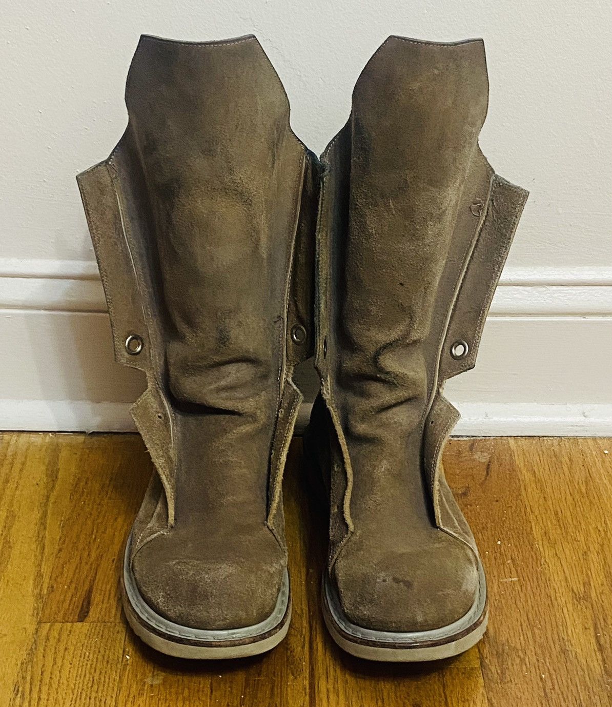 image of Rick Owens Boots in Grey, Men's (Size 9)