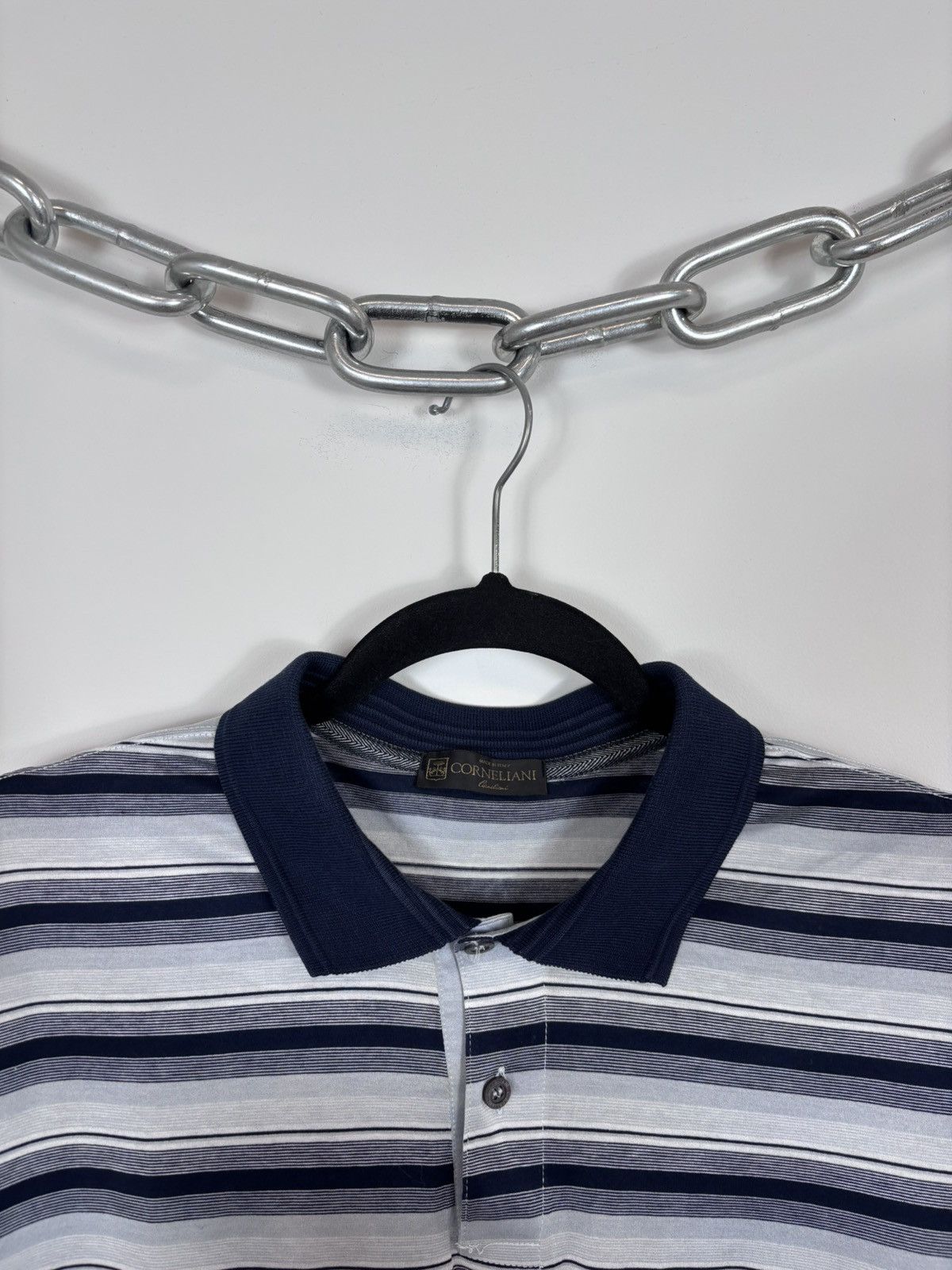 Corneliani Corneliani Men’s Multi Striped Short Sleeve Polo Shirt Size US XL / EU 56 / 4 - 4 Thumbnail