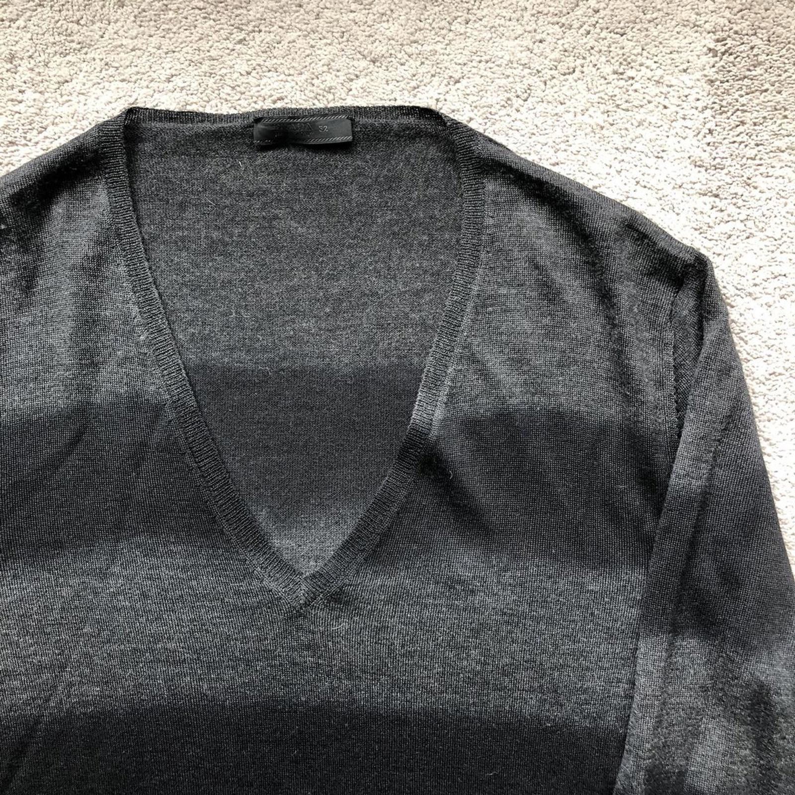 Prada Prada Striped Wool V Neck Sweater Jumper Sweatshirt Size US L / EU 52-54 / 3 - 2 Thumbnail