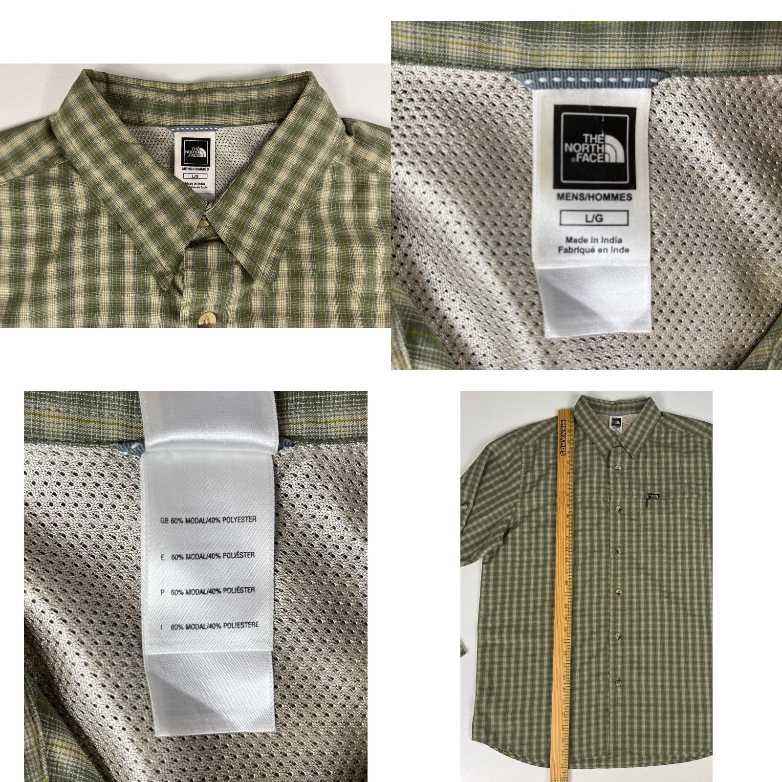 The North Face VINTAGE The North Face Button-Up Shirt Plaid Roll Up Sleeves Sz L Mens Size US L / EU 52-54 / 3 - 8 Thumbnail