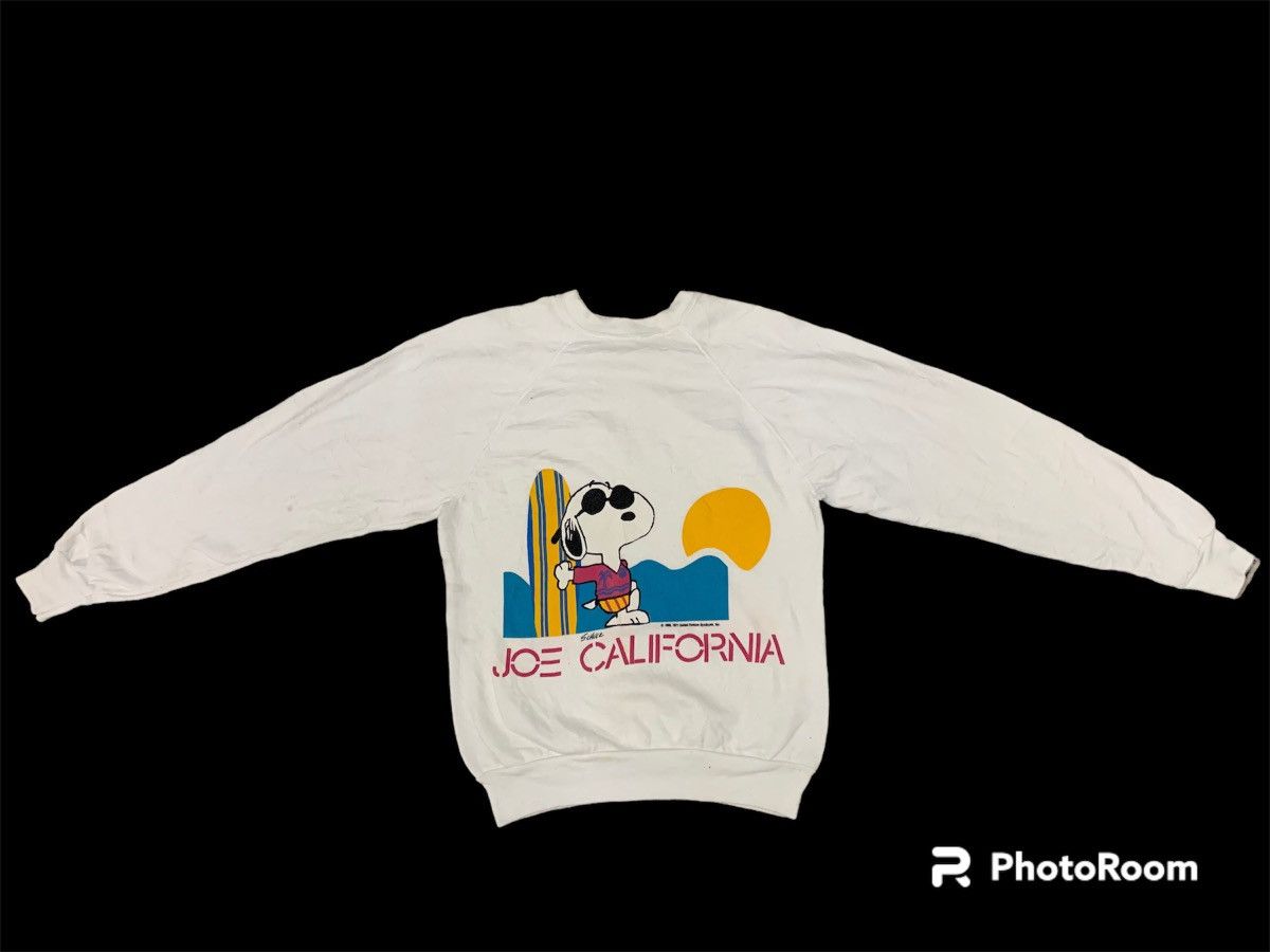 image of Made In USA Very OG Style 80's Snoopy Sweatshirt in White, Men's (Size Small)