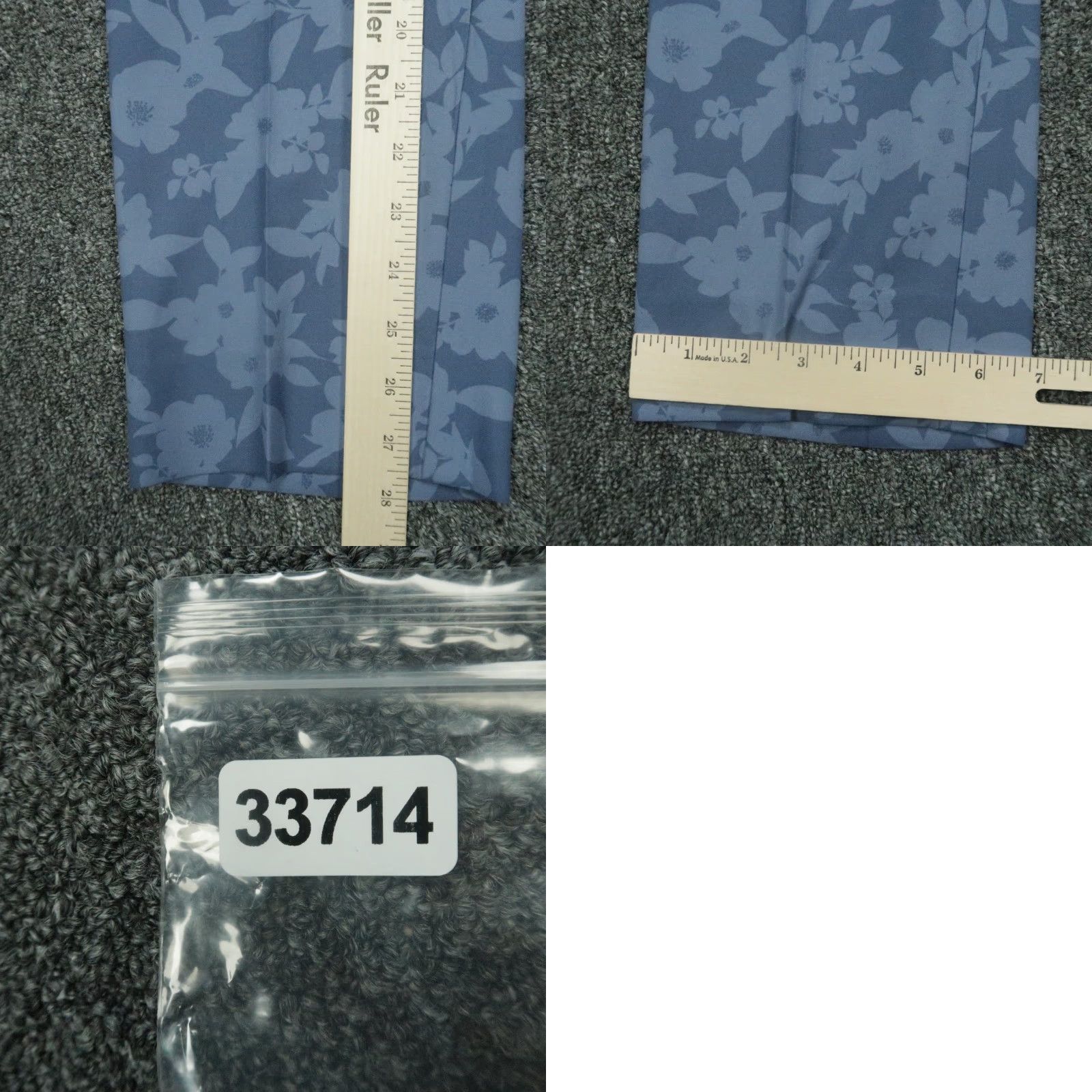 Peter Millar Peter Millar Surge Performance Pants Mens 28x28 Blue Floral Lightweight Comfort Stretch Easy Care Pockets Flat Front Chino Straight Regular Size US 28 / EU 44 - 8 Thumbnail