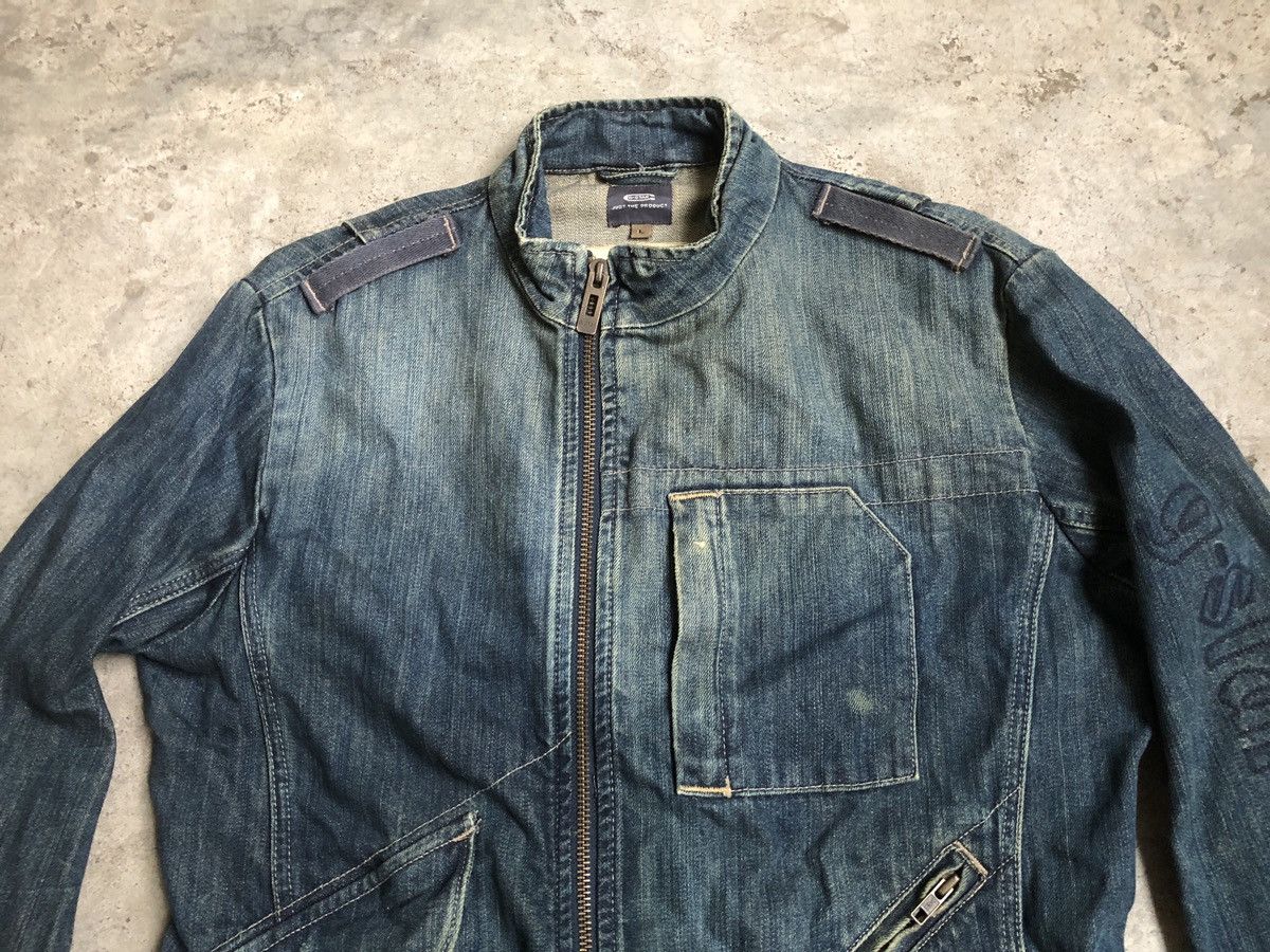 G-Star Vintage G-Star Raw Biker Style Denim Jacket Size US M / EU 48-50 / 2 - 4 Thumbnail