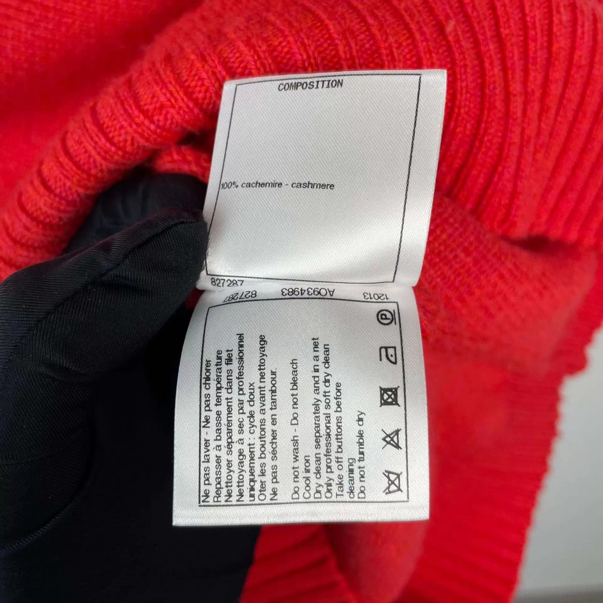Chanel Chanel knit short-sleeve tee crimson 34 95 New Size XS / US 0-2 / IT 36-38 - 5 Thumbnail