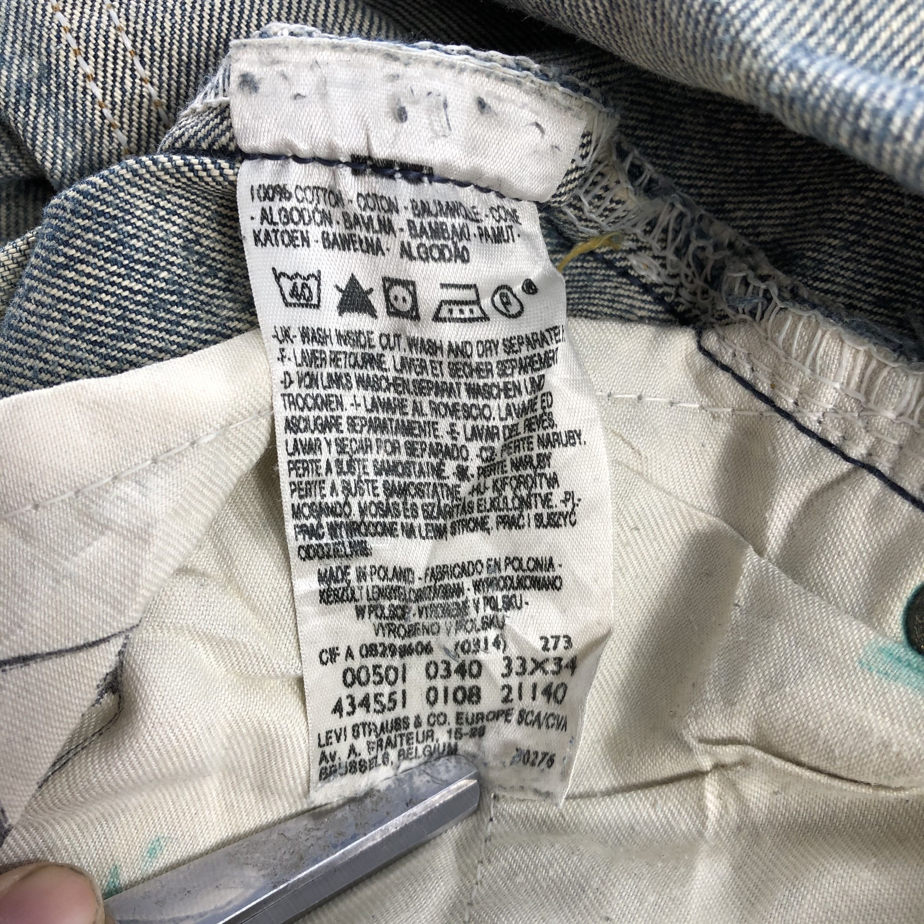Levi's Vintage Blue Wash Levis 501 Jeans-JM2396 Size US 34 / EU 50 - 15 Thumbnail