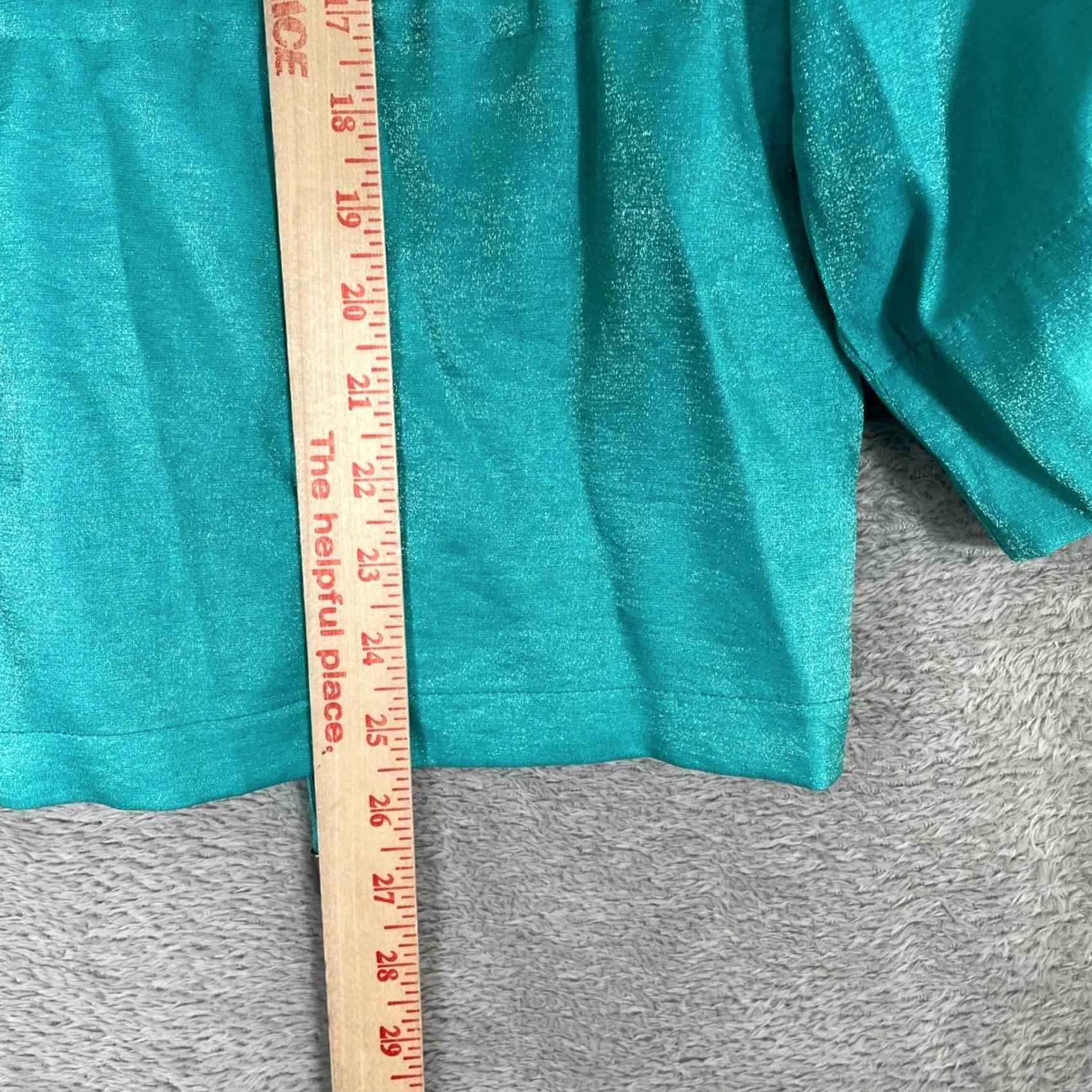Vintage Southern Lady Jacket Womens 10P Teal Shimmer Utility Drawstring Roll Tab Coastal Retro Y2K Military Jacket Size L / US 10 / IT 46 - 7 Thumbnail