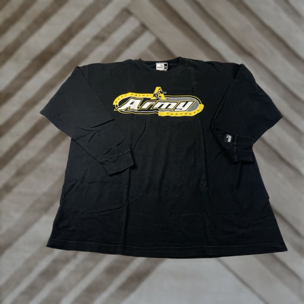 Puma VINTAGE Puma West Point Army Football Black Long Sleeve T Shirt Men’s 2XL Size US XXL / EU 58 / 5 - 1 Thumbnail
