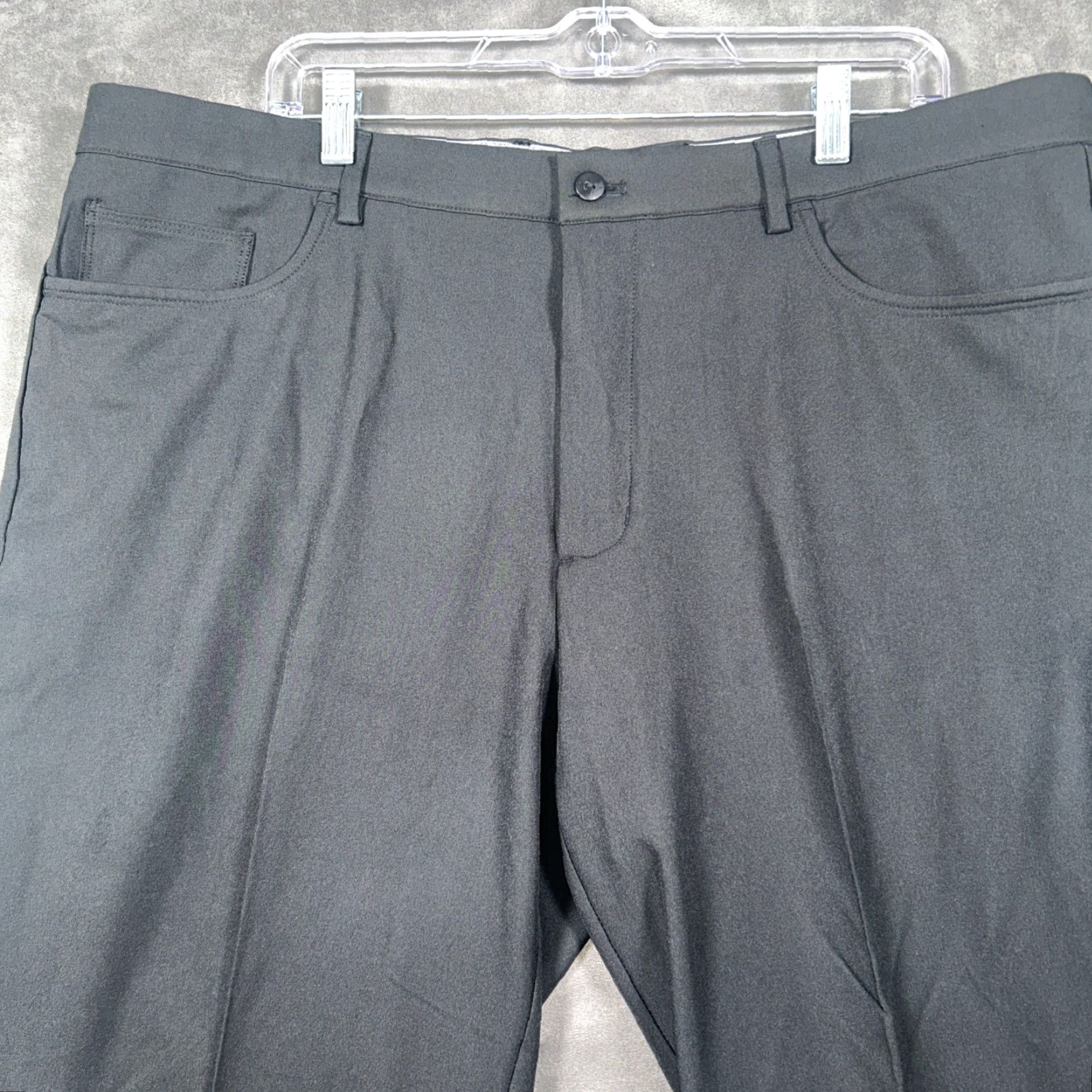 Vintage Greg Norman Mens Ultimate 5 Pocket Travel Pants Performance Chino Gray 40x30 Size US 40 / EU 56 - 2 Thumbnail