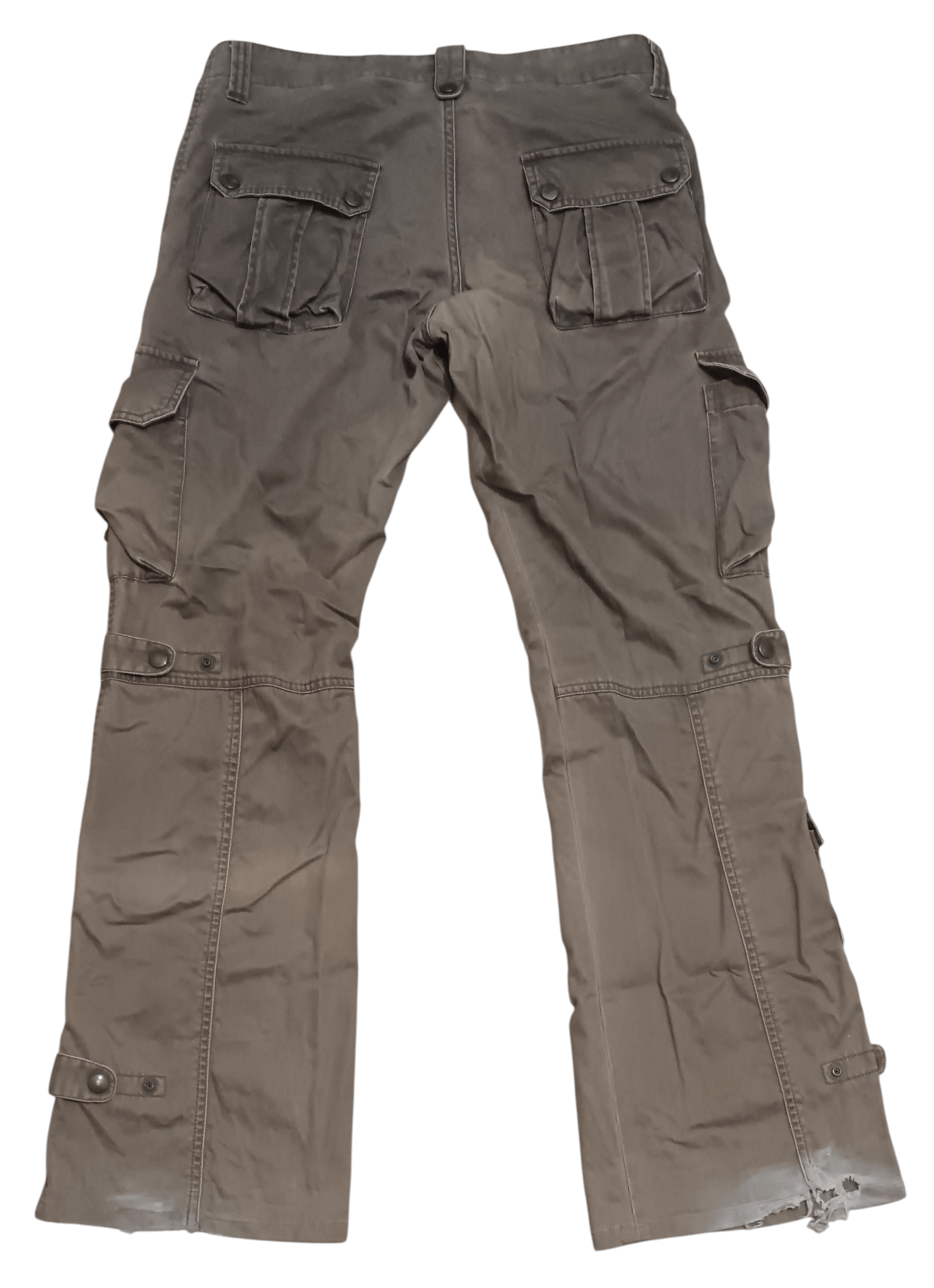 Tete Homme TETE HOMME MULTIPOCKET FLARED CARGO PANTS Size US 34 / EU 50 - 2 Thumbnail