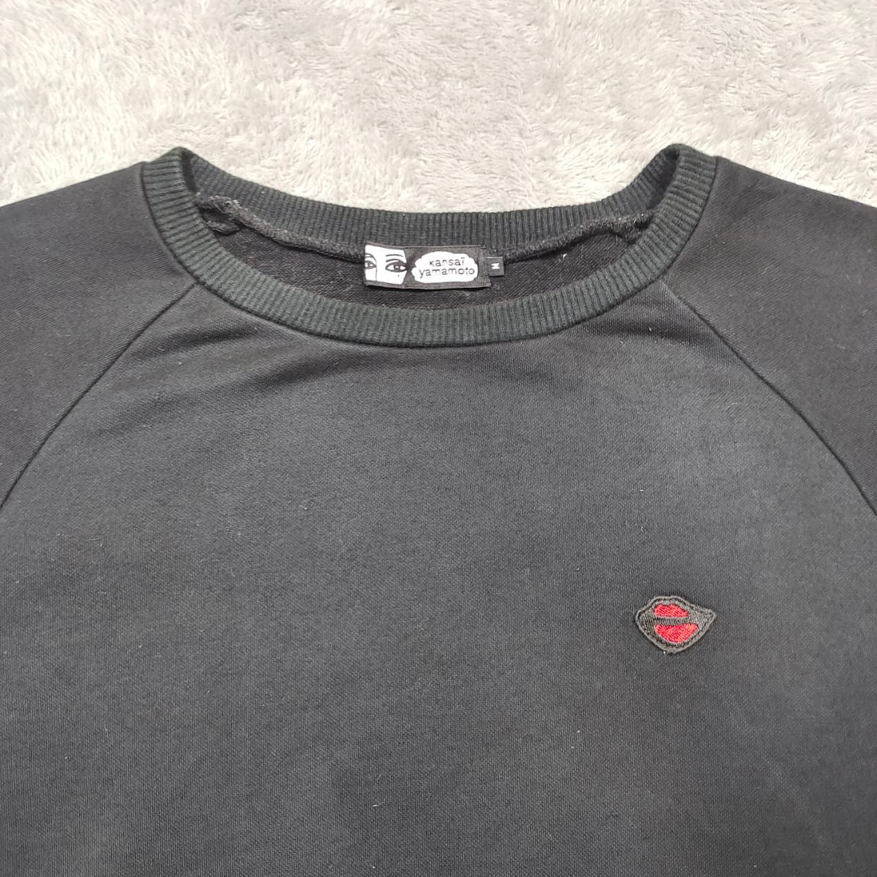 Japanese Brand × Kansai Yamamoto × Vintage VINTAGE KANSAI YAMAMOTO BLACK SWEATSHIRT Size US M / EU 48-50 / 2 - 3 Thumbnail
