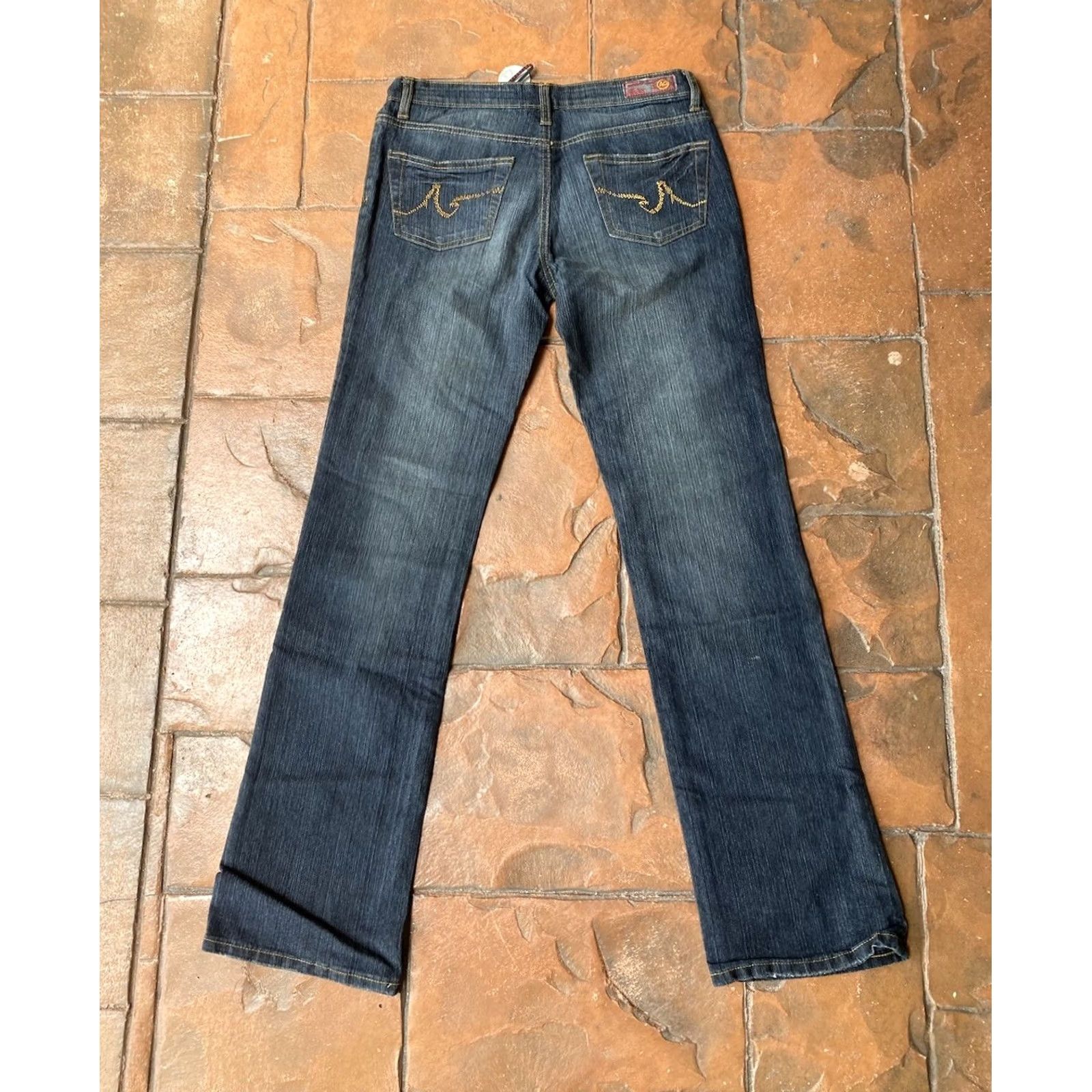 Vintage VINTAGE AG Adriano Goldschmied The Angel Dark Wash Denim Jeans Womens 28R Size 28" / US 6 / IT 42 - 4 Thumbnail