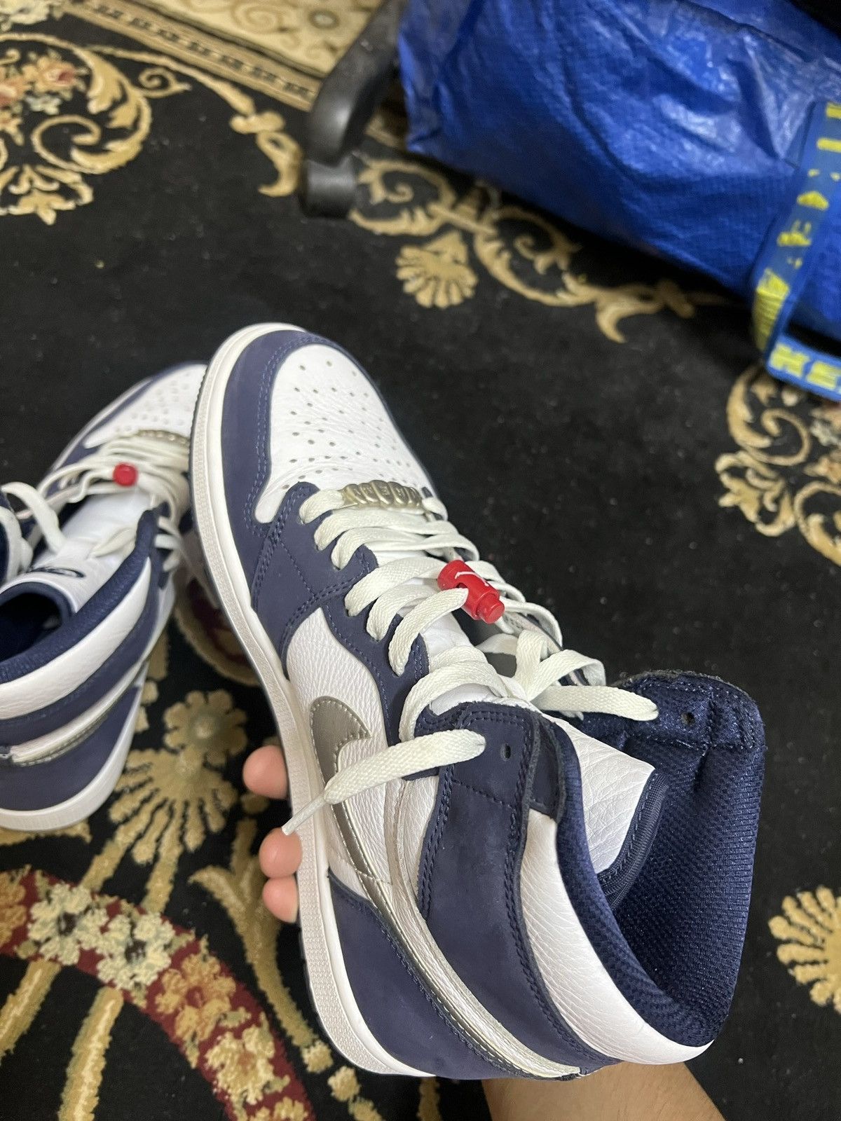 Jordan Brand Air Jordan 1 Retro High Co.Jp “Midnight Navy Size US 9.5 / EU 42-43 - 5 Thumbnail