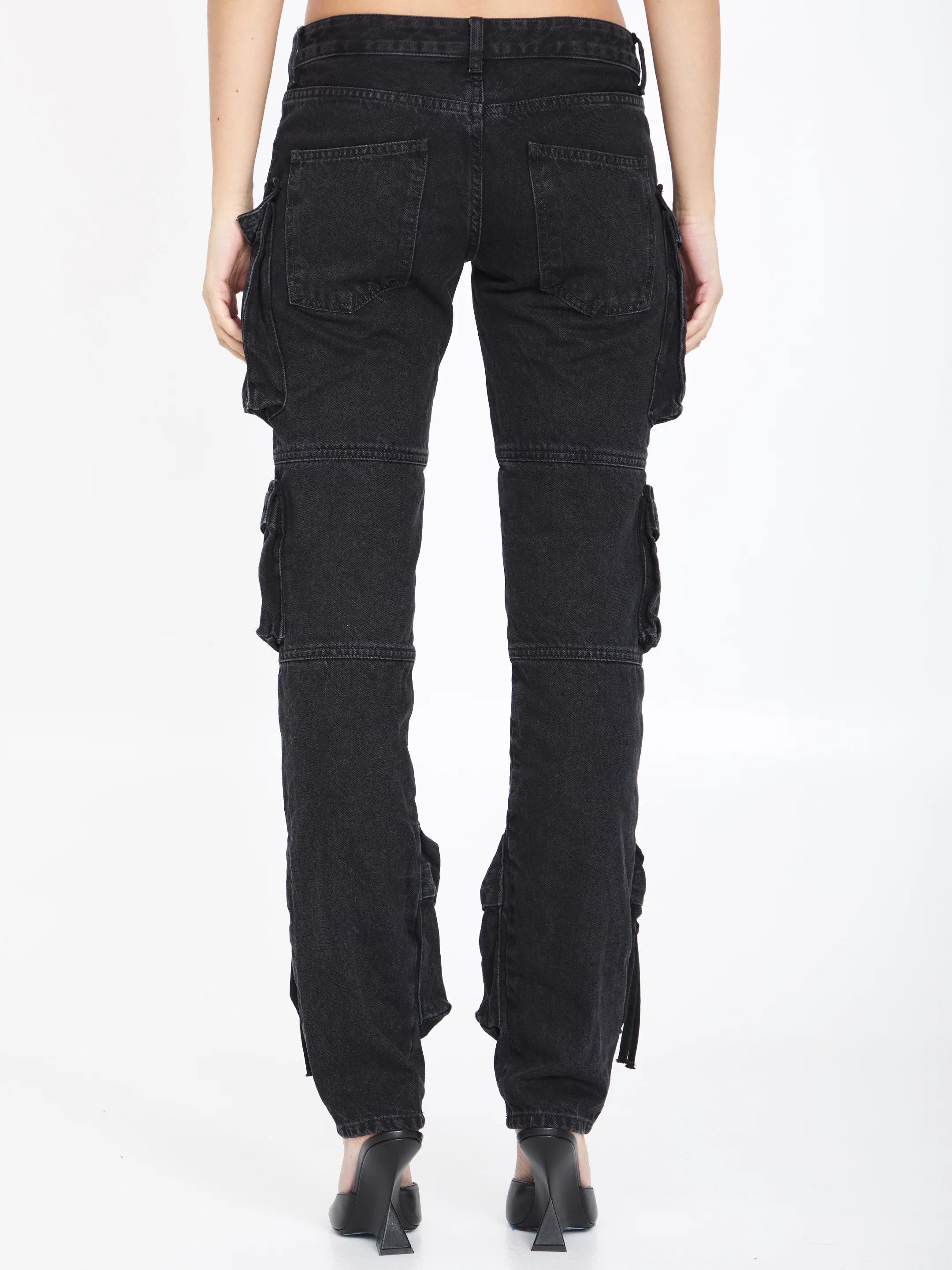The Attico The Attico Womens Essie Jeans Cargo Black Size 25 Size 25" / US 0 / IT 36 - 4 Thumbnail