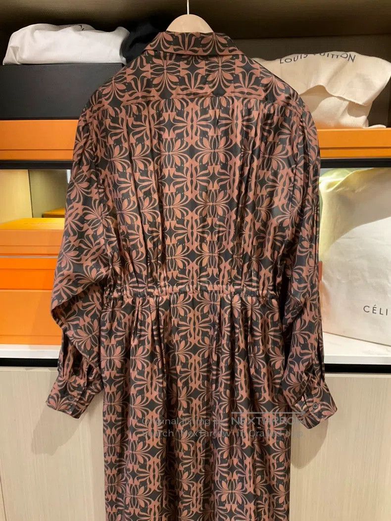 Dries Van Noten Dries Van Noten SIZE:40 Printed Silk Dress Size S / US 4 / IT 40 - 6 Thumbnail
