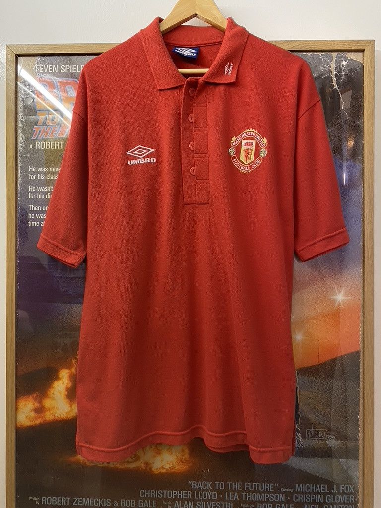 Nike 1998/99 Vintage Umbro Manchester United Training Polo Size US L / EU 52-54 / 3 - 1 Thumbnail