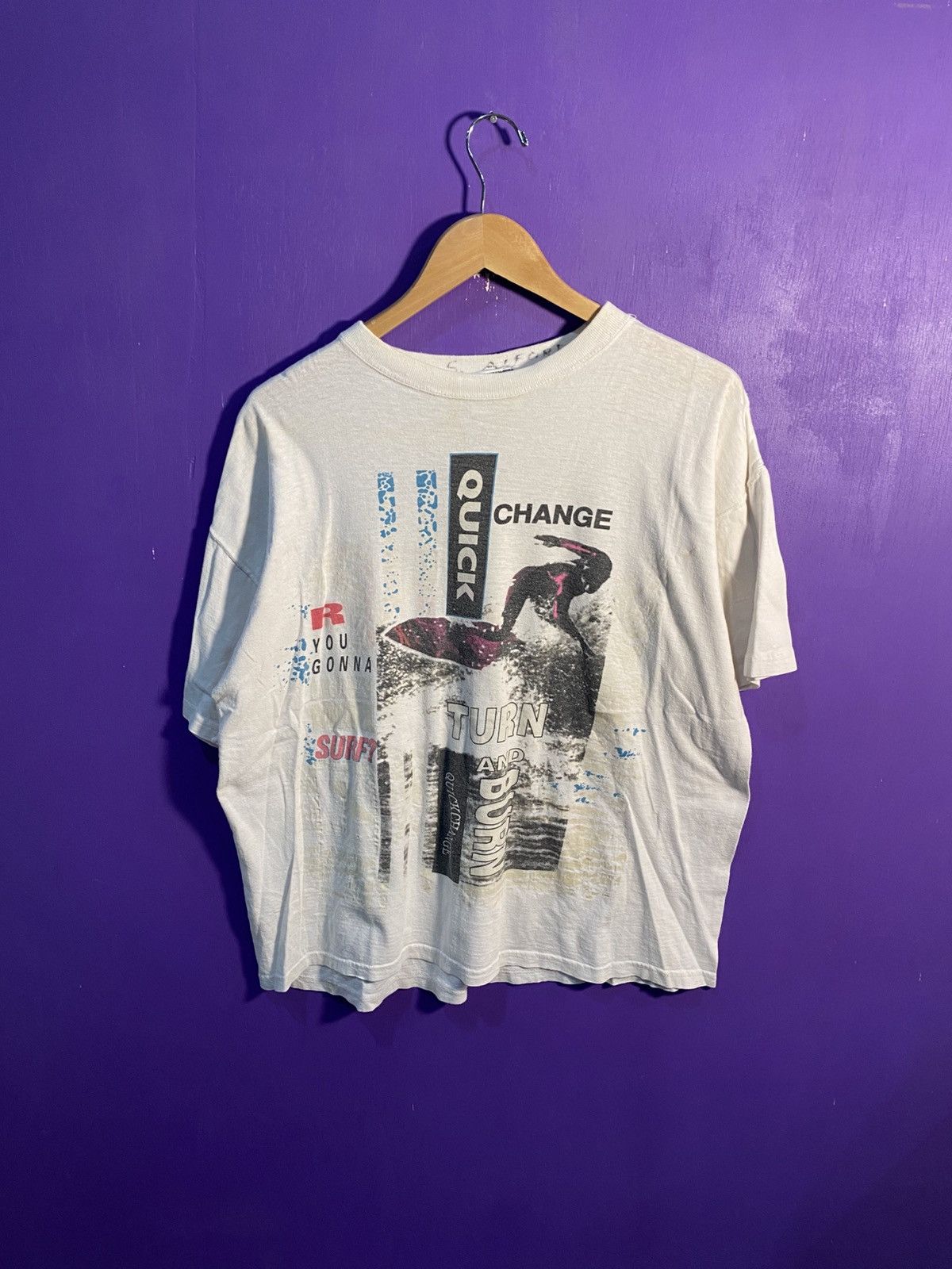 Other Vintage 80s Quick change surfwear t-shirt Size US L / EU 52-54 / 3 - 1 Thumbnail