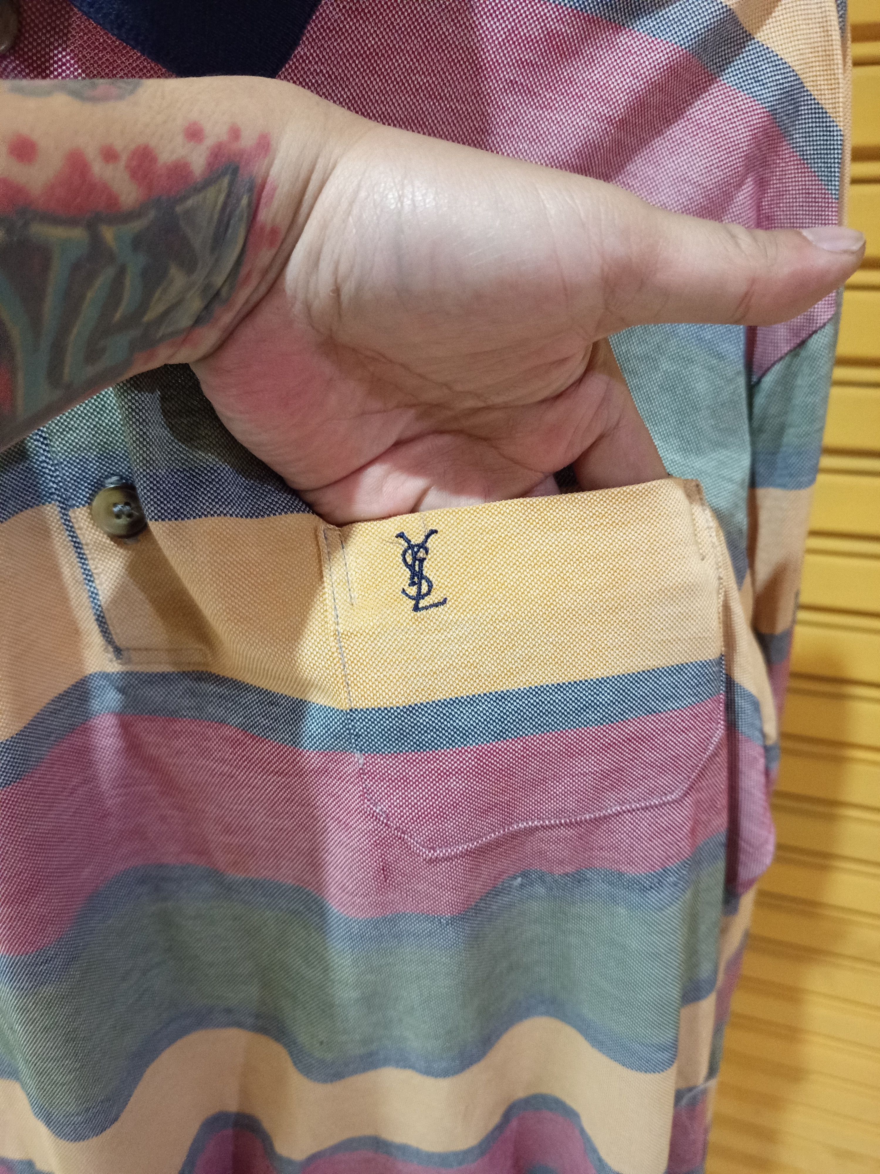 Yves Saint Laurent Yves Saint Laurent Pour Homme Striped Polo Shirt Size US L / EU 52-54 / 3 - 5 Thumbnail