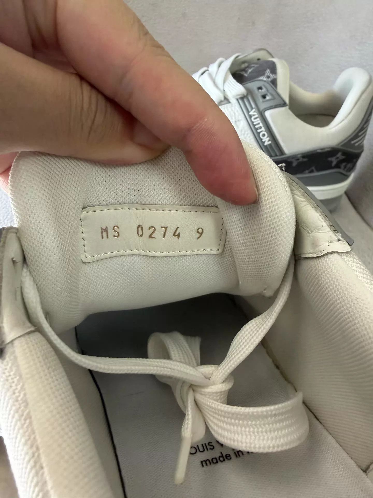 Louis Vuitton Louis Vuitton Gray/White Denim Trainer 98 New 43 Size US 10 / EU 43 - 6 Thumbnail
