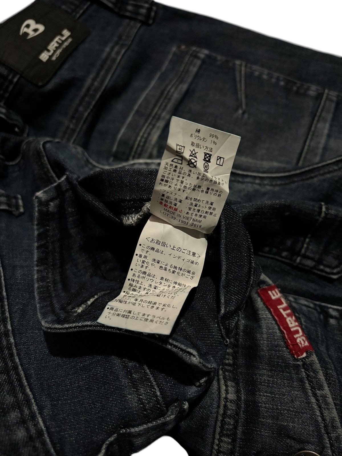 Japanese Brand Burtle Multi Pocket Distressed Cargo Jeans Denim Size US 32 / EU 48 - 9 Thumbnail