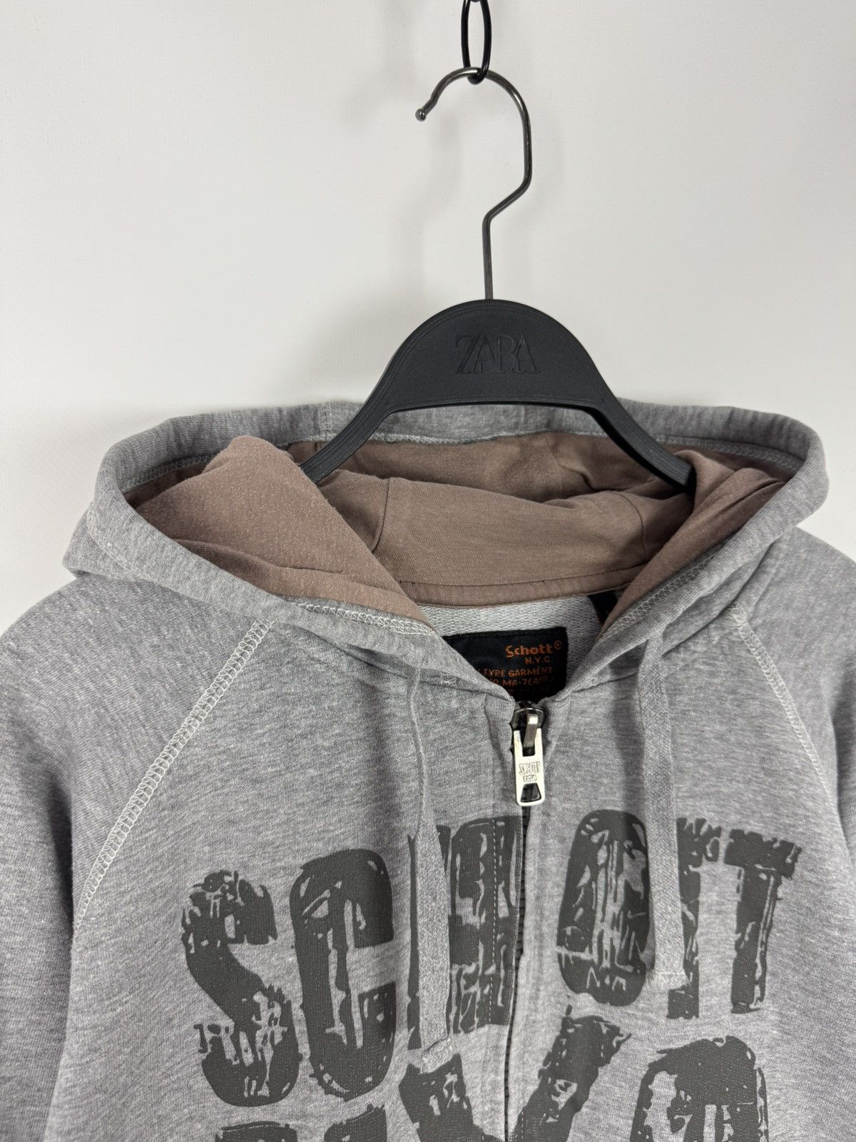 Schott Schott NYC Full Zip Hoodie Size US L / EU 52-54 / 3 - 3 Thumbnail