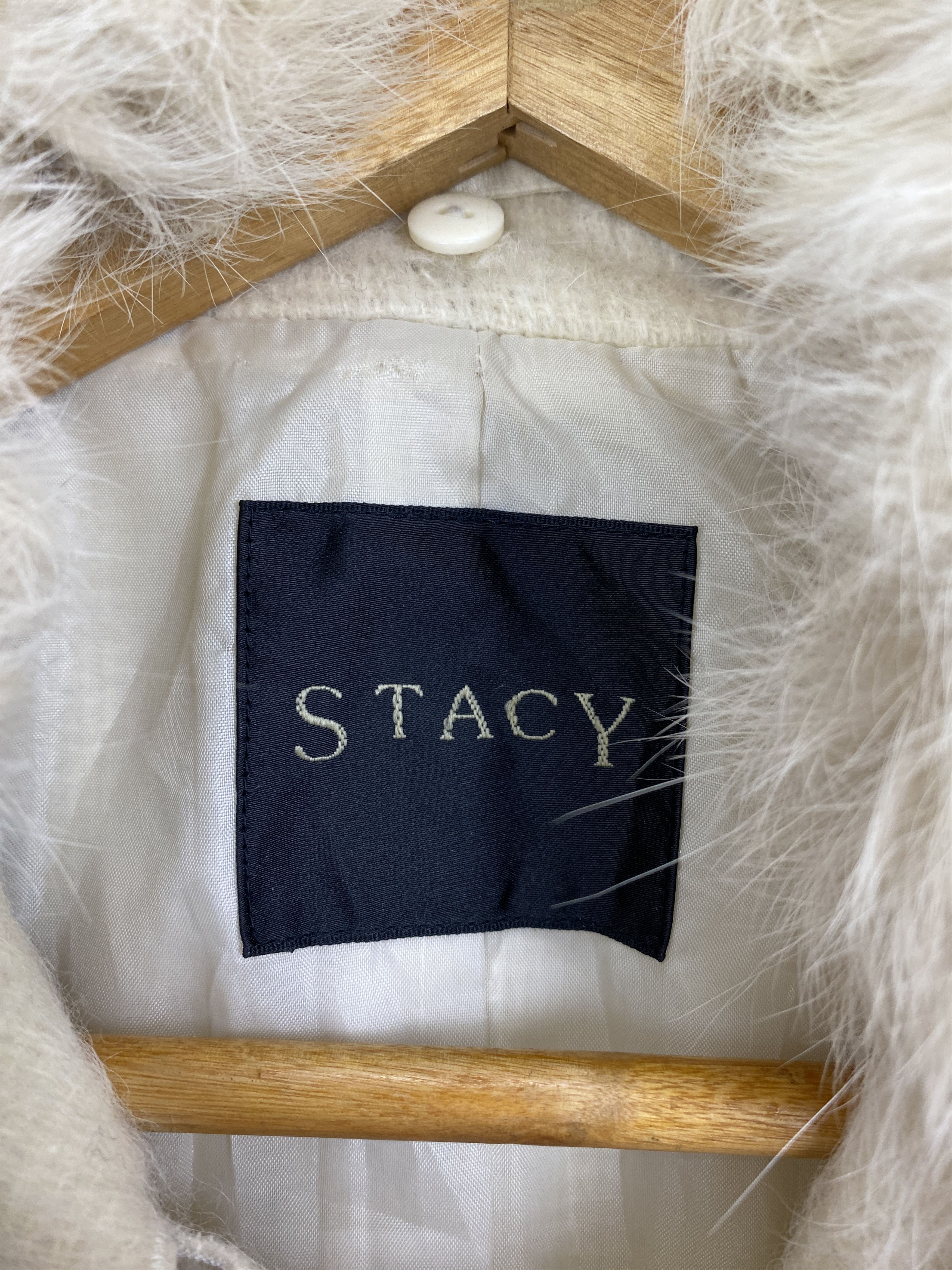 If Six Was Nine Vtg Japan Brand Stacy Ivan Coat Real Fur Collar Coat JA0071 Size S / US 4 / IT 40 - 5 Thumbnail