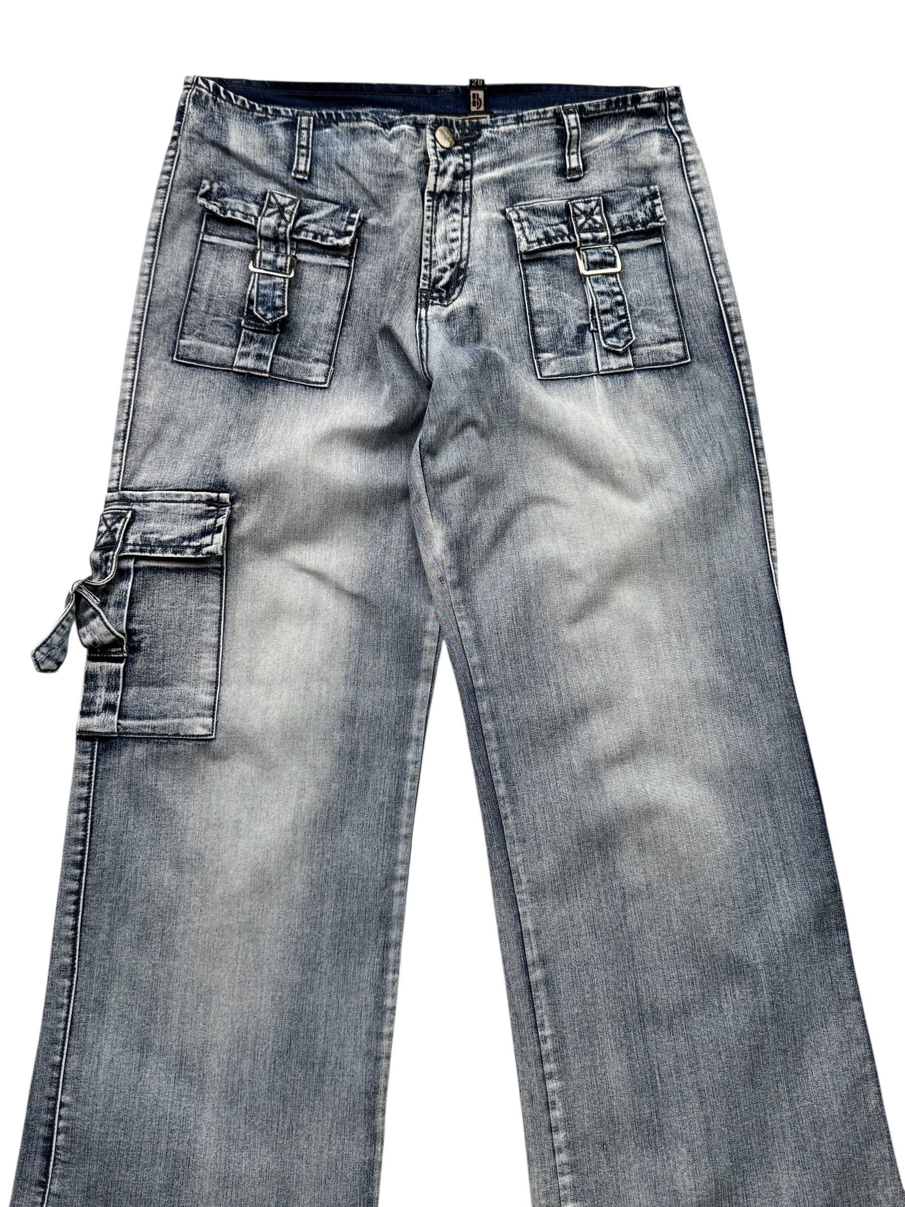 Japanese Brand Vintage Cargo Jeans With Straps W439(V9) Size 27" / US 4 / IT 40 - 2 Thumbnail