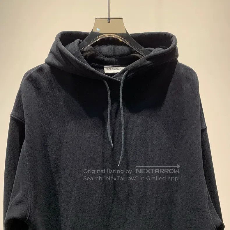 Balenciaga Balenciaga Black Logo Hoodie Sweatshirt Size US S / EU 44-46 / 1 - 3 Thumbnail