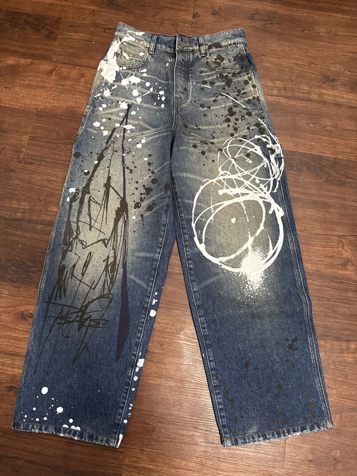 Futura × Marc Jacobs Marc Jacobs Futura Paint Splatter jeans Size 25" / US 0 / IT 36 - 1 Thumbnail