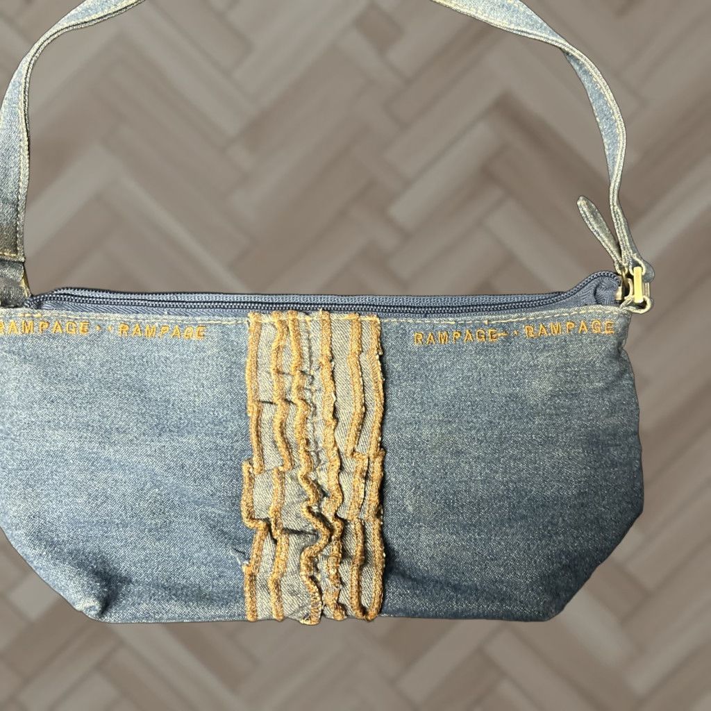 Vintage VINTAGE Rampage Y2k Shoulder Bag Denim Suede Purse Woman Western Bag Size ONE SIZE - 1 Thumbnail