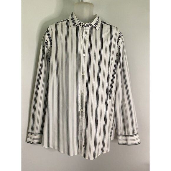 Ralph Lauren Vintage Ralph Lauren Polo Jeans White and Black Button Down Size US XL / EU 56 / 4 - 1 Thumbnail