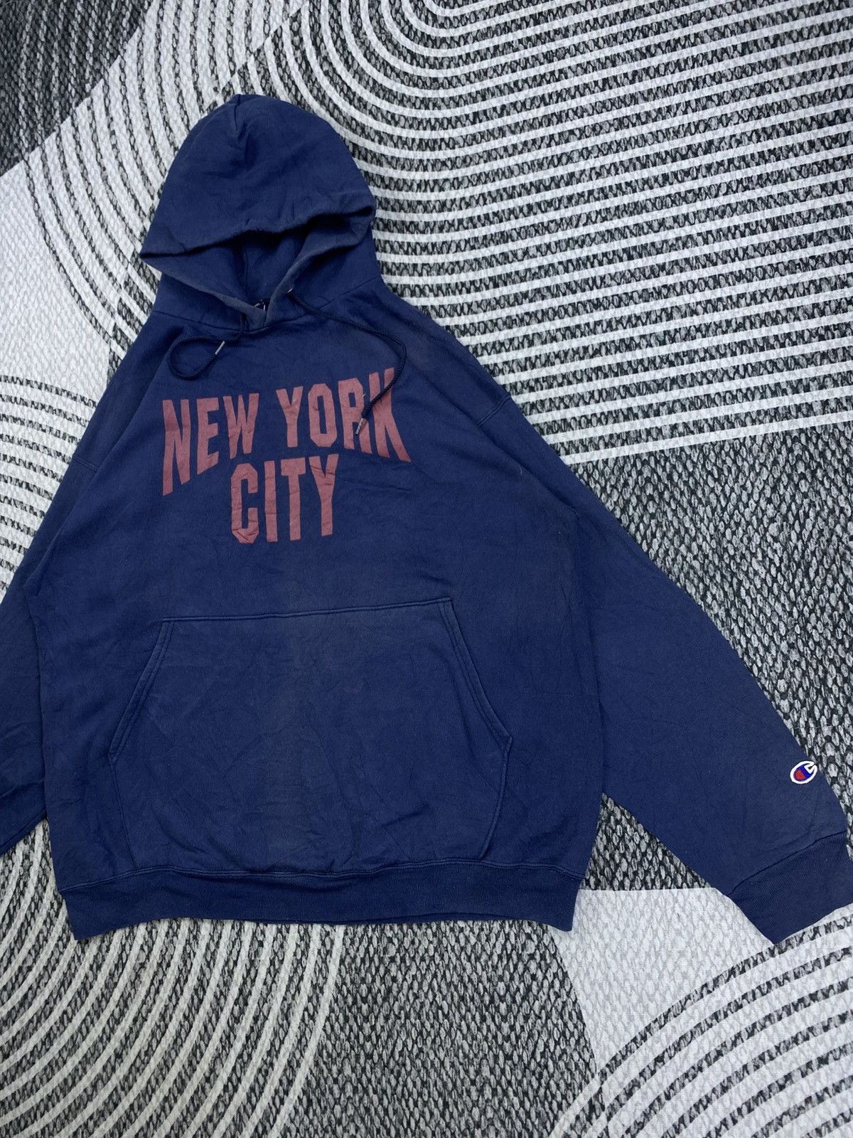 Champion Vintage Champion New York City Spellout Sweatshirt Hoodie Size US XL / EU 56 / 4 - 4 Thumbnail