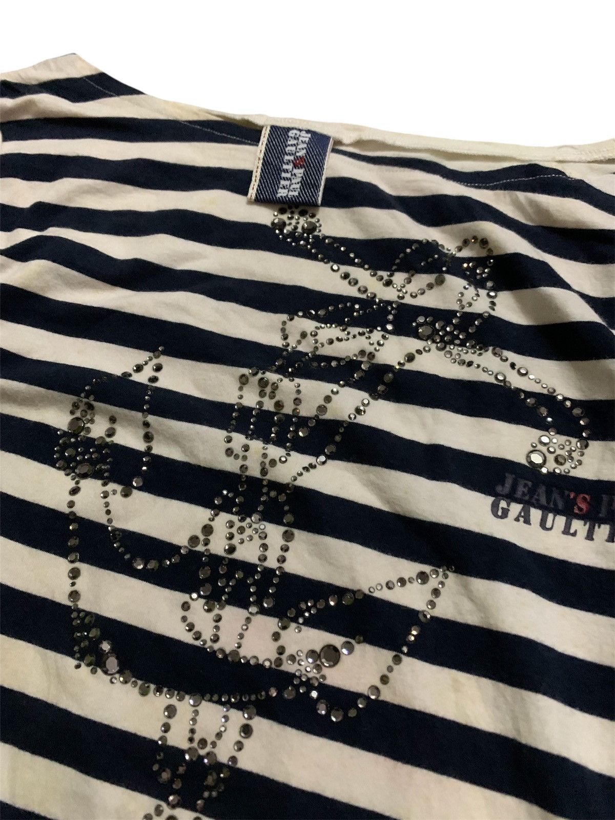 Jean Paul Gaultier 💥Final Drop💥Jean Paul Gaultier Navy Stripe Shirt Size XXS / US 00 / IT 34 - 5 Thumbnail