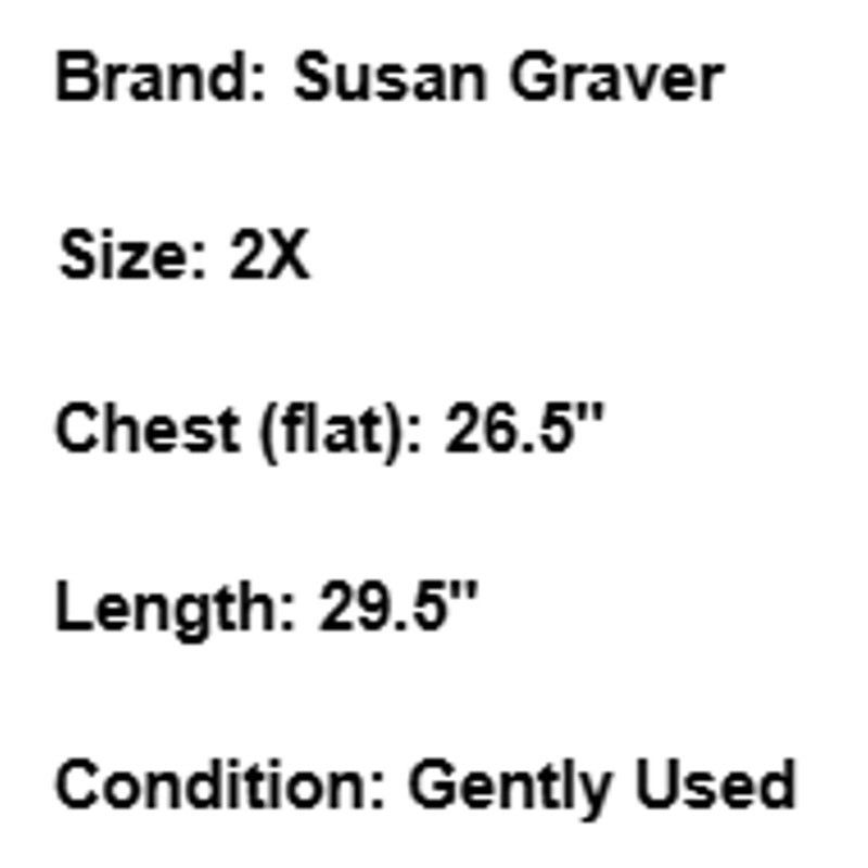 Other Susan Graver Sheer Cardigan Black White Plus 2X Open Front Size XXL / US 16-18 / IT 52-54 - 7 Thumbnail