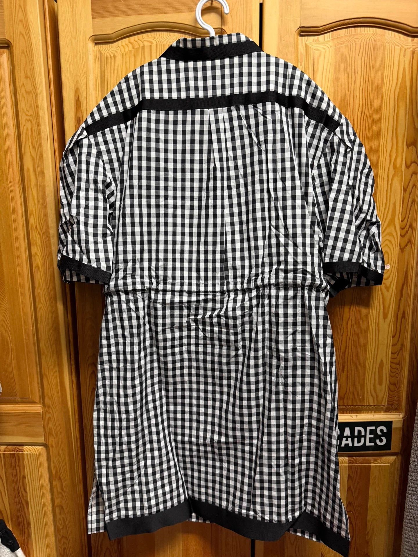 Burberry Burberry black white check waist-cinched NWT cotton dress Size L / US 10 / IT 46 - 2 Thumbnail