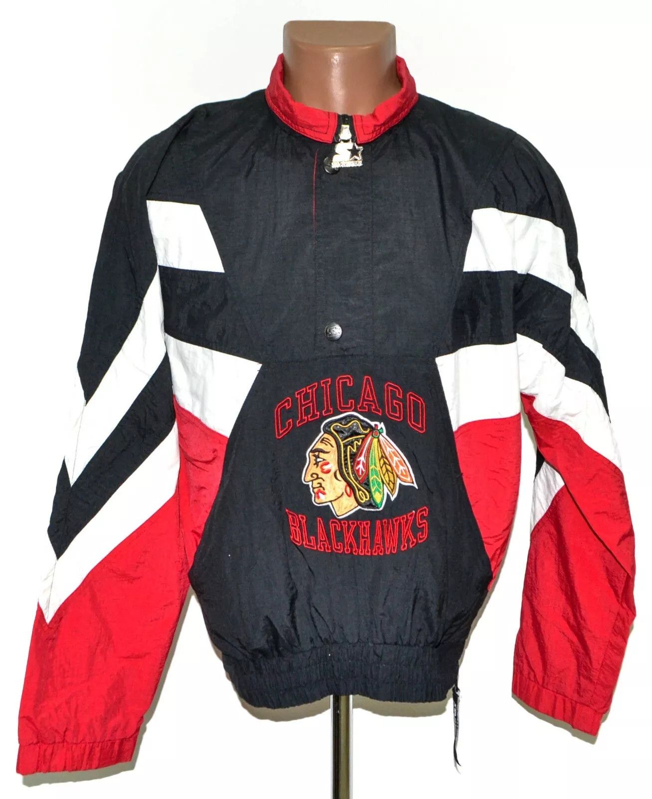 Starter NHL CHICAGO BLACKHAWKS 1/2 ZIP JACKET STARTER SIZE S Size US S / EU 44-46 / 1 - 1 Thumbnail