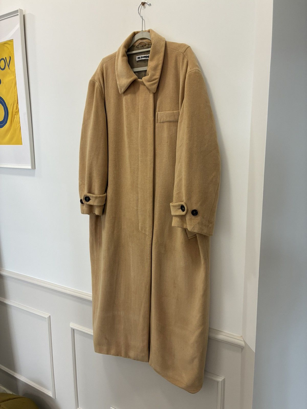 Jil Sander Vintage Made in Italy Jil Sander Camel Wool-Blend Long Coat Size M / US 6-8 / IT 42-44 - 1 Thumbnail