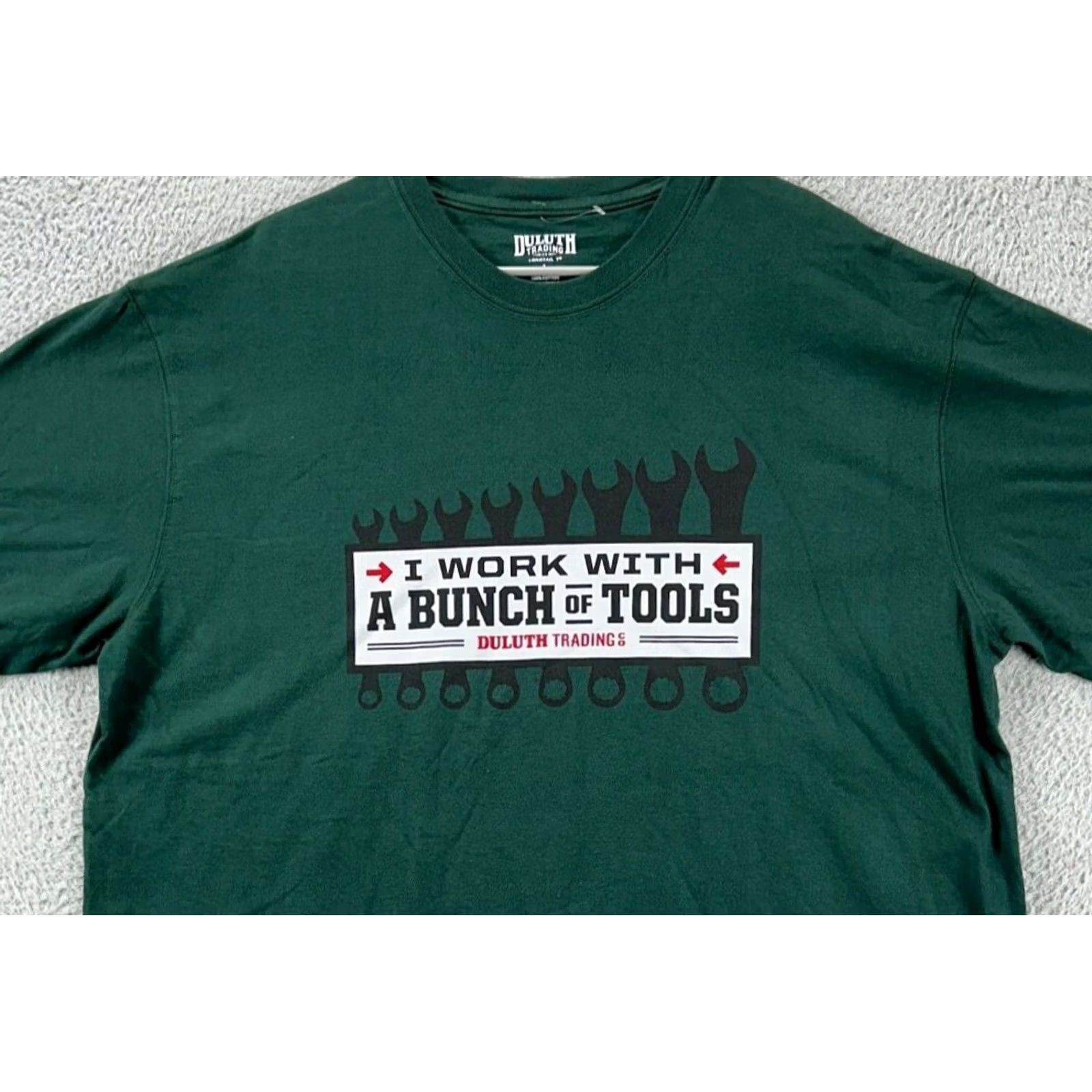 Duluth Trading Company Duluth Trading Co Shirt Mens Large Green Crew Neck T-Shirt Tee 100% Cotton Size US L / EU 52-54 / 3 - 2 Thumbnail