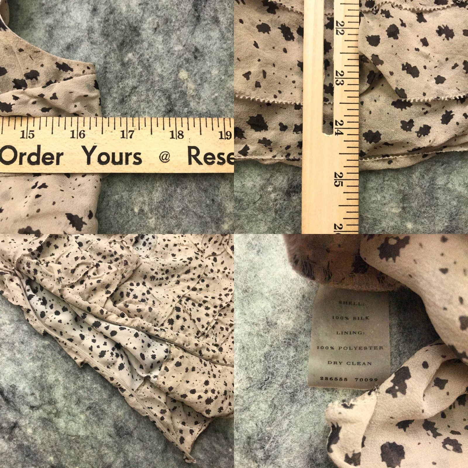 Ann Taylor VINTAGE Ann Taylor Blouse Shirt Women's Medium Tan Beige Silk Lined Sleeveless Round Neck Pullover Casual Party/Cocktail Travel Regular Womens Size M / US 6-8 / IT 42-44 - 8 Thumbnail