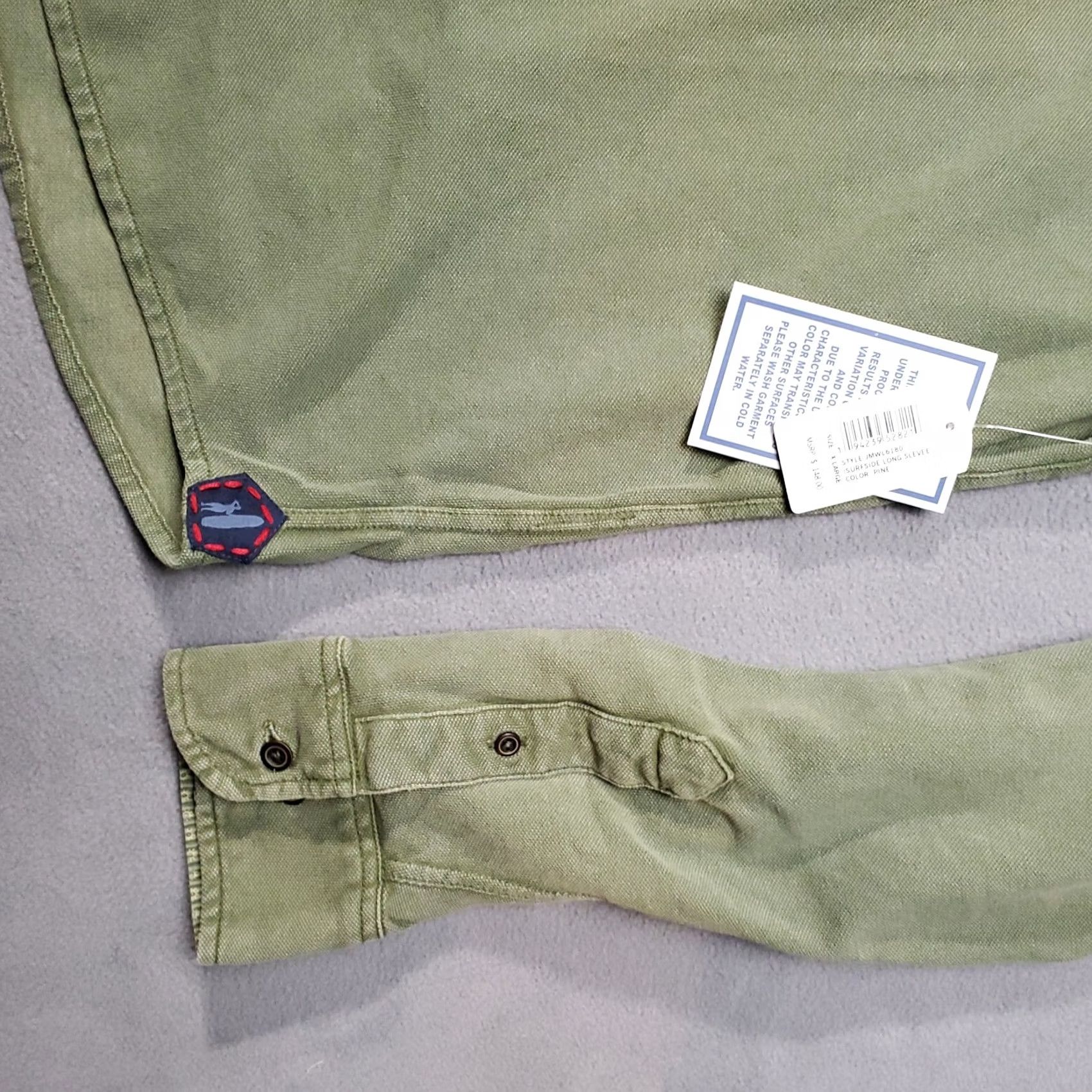 johnnie-O Johnnie-O Shirt Mens XL Pine Green Surfside Long Sleeve Button-Up Tweener W Tags New Size US XL / EU 56 / 4 - 3 Thumbnail