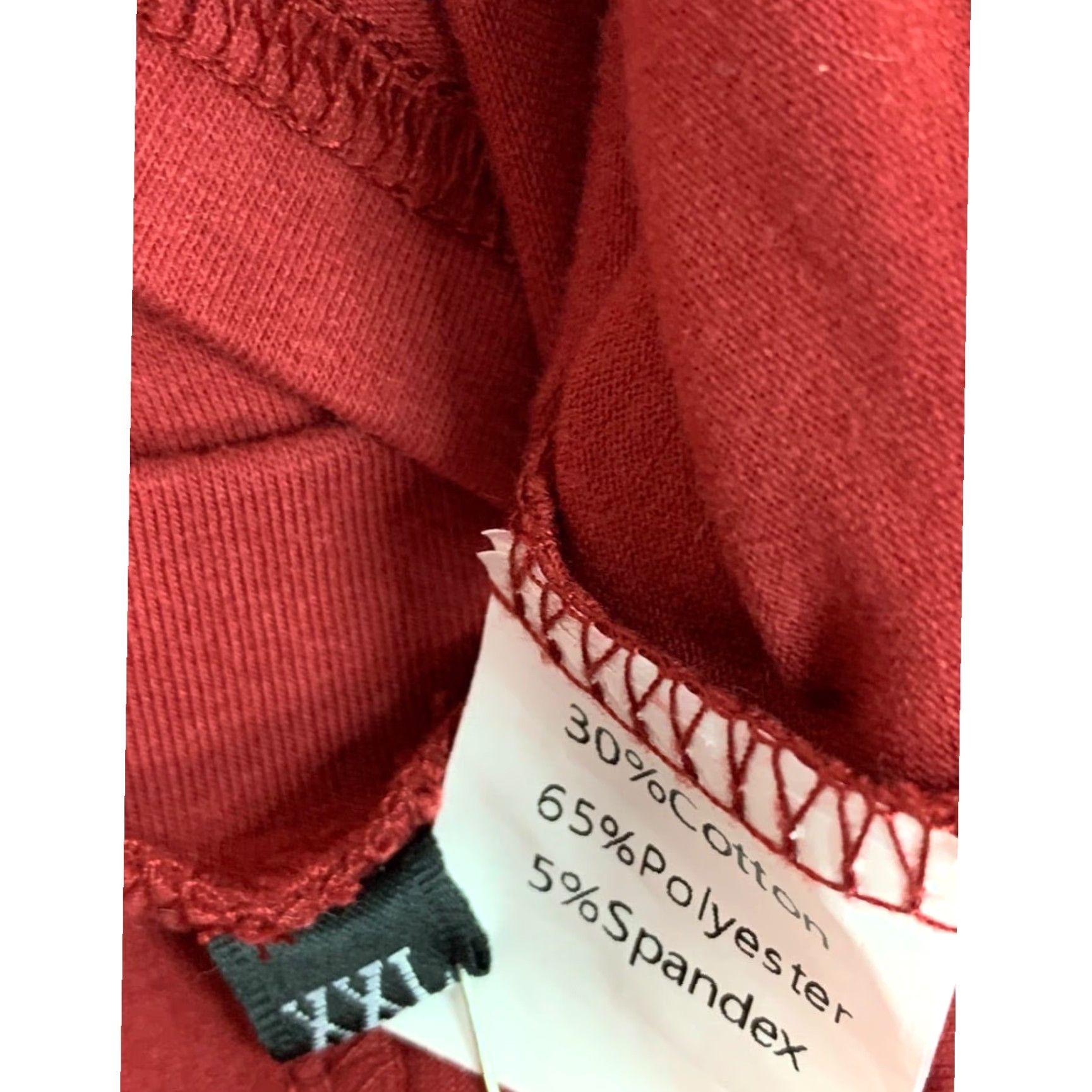Vintage VINTAGE XXL Womens Red Short Sleeve Tshirt Button Embellished V-Neck Pullover Size XXL / US 16-18 / IT 52-54 - 8 Thumbnail