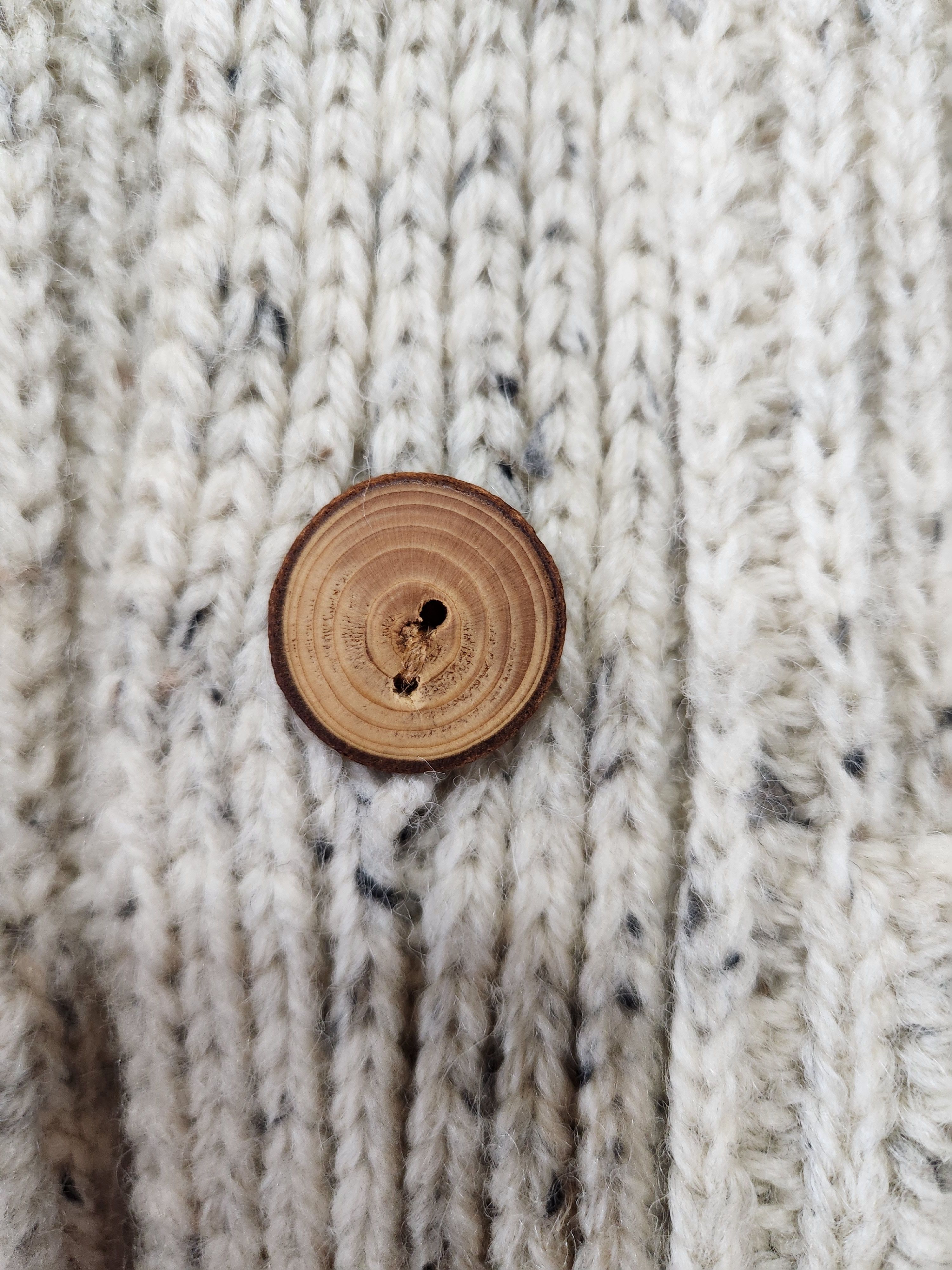 Epaulet Heirloom Ecru Nep Hooded Wool Cardigan Size US S / EU 44-46 / 1 - 4 Thumbnail